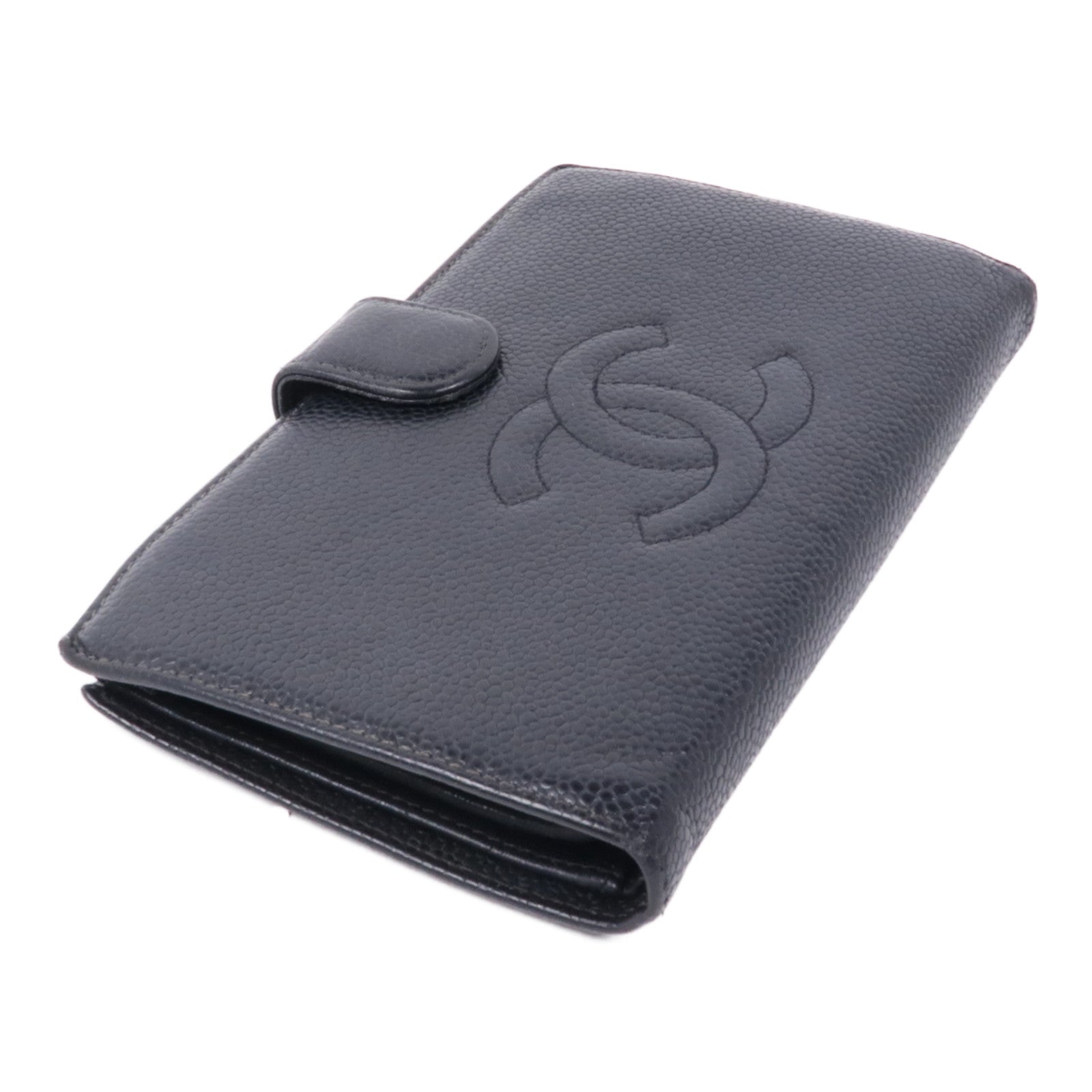 CHANEL 牛皮皮革Long Wallet金扣長錢包