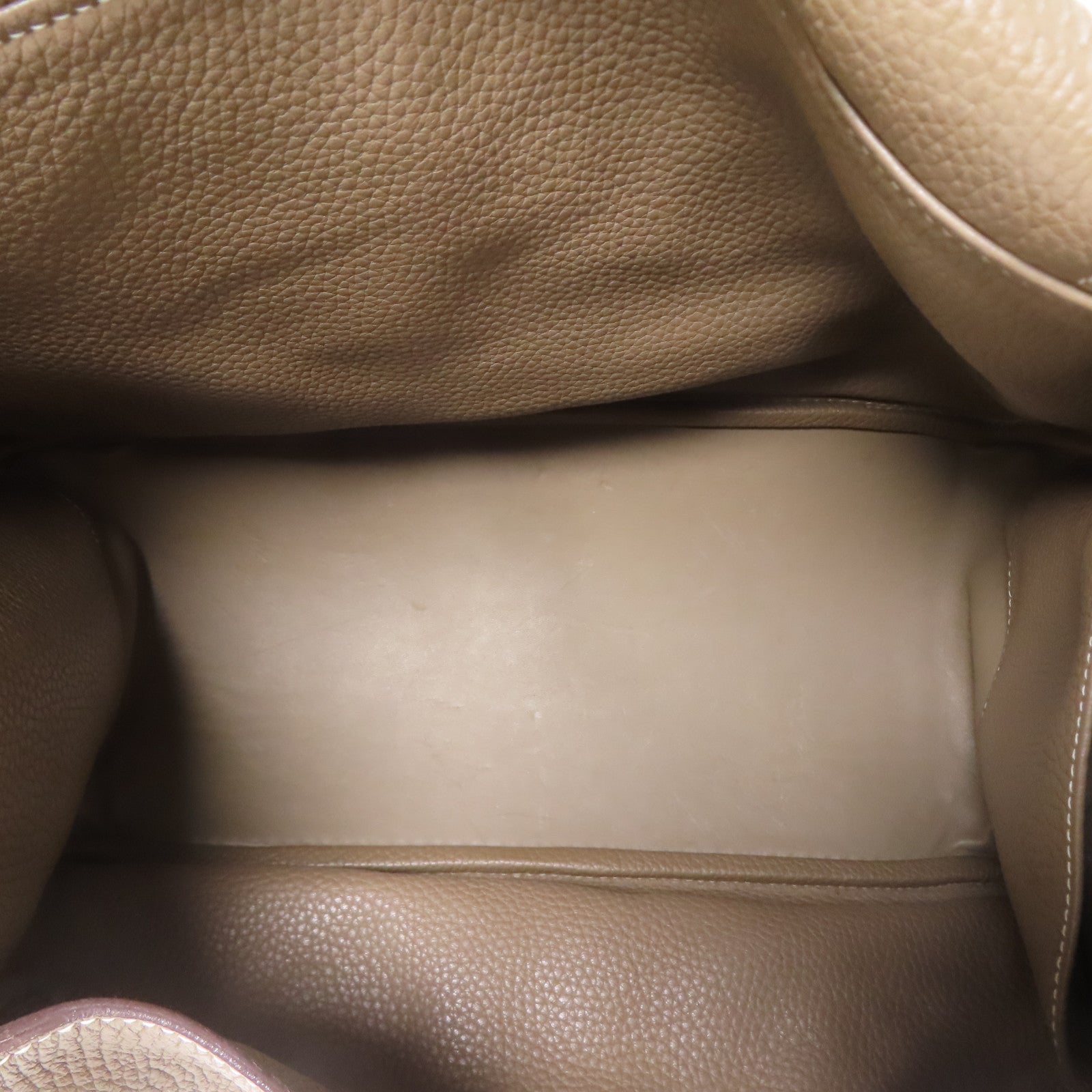 HERMES Clemence皮革Lindy 34銀扣手挽肩背兩用袋Etoupe