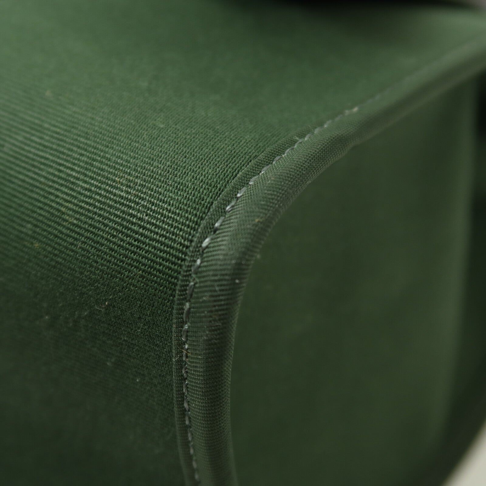 HERMES 帆布Herbag PM銀扣手挽肩背兩用袋Vert Anglais