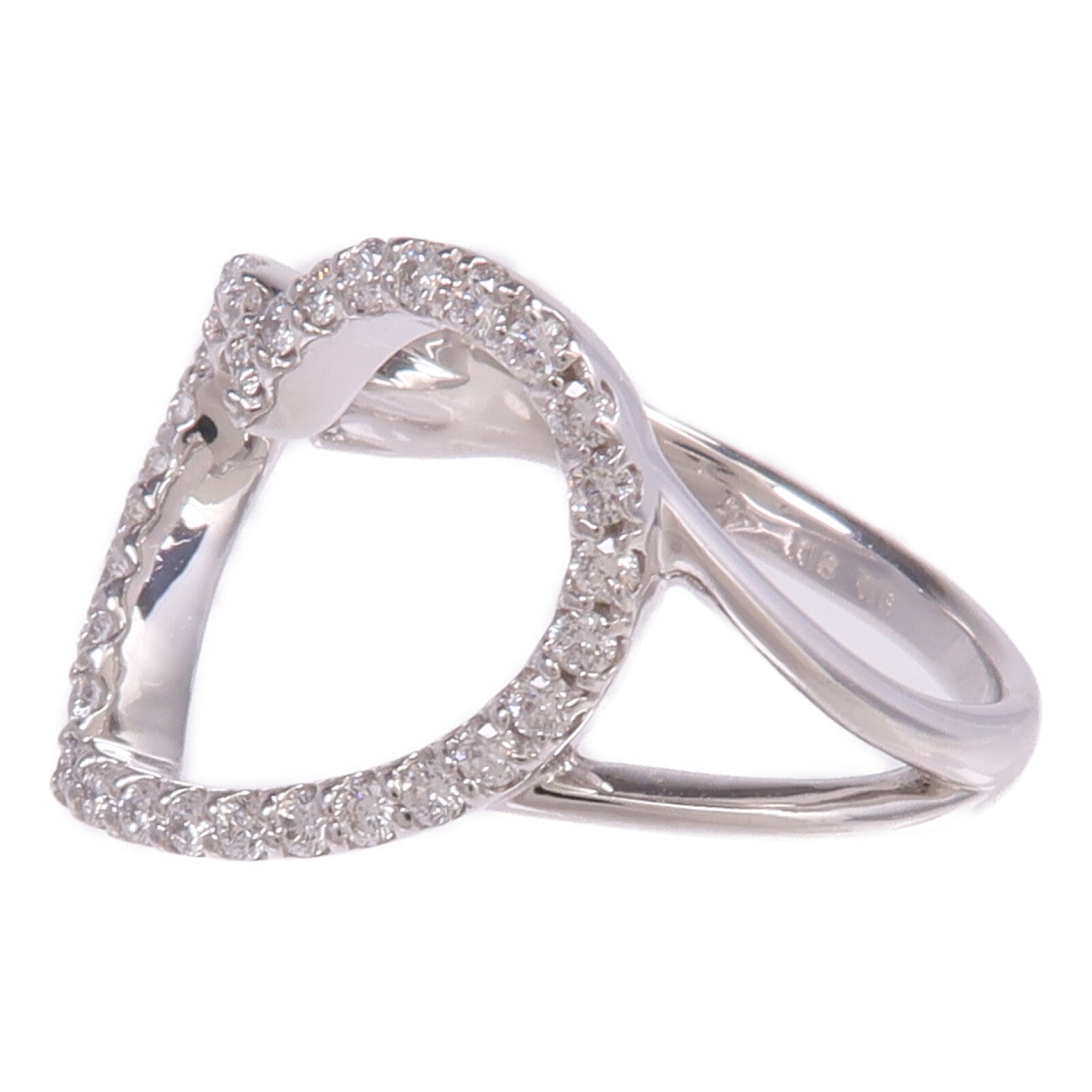 Ponte Vecchio 18K白金Heart x Star Diamond Ring鑽石戒指US#7.25