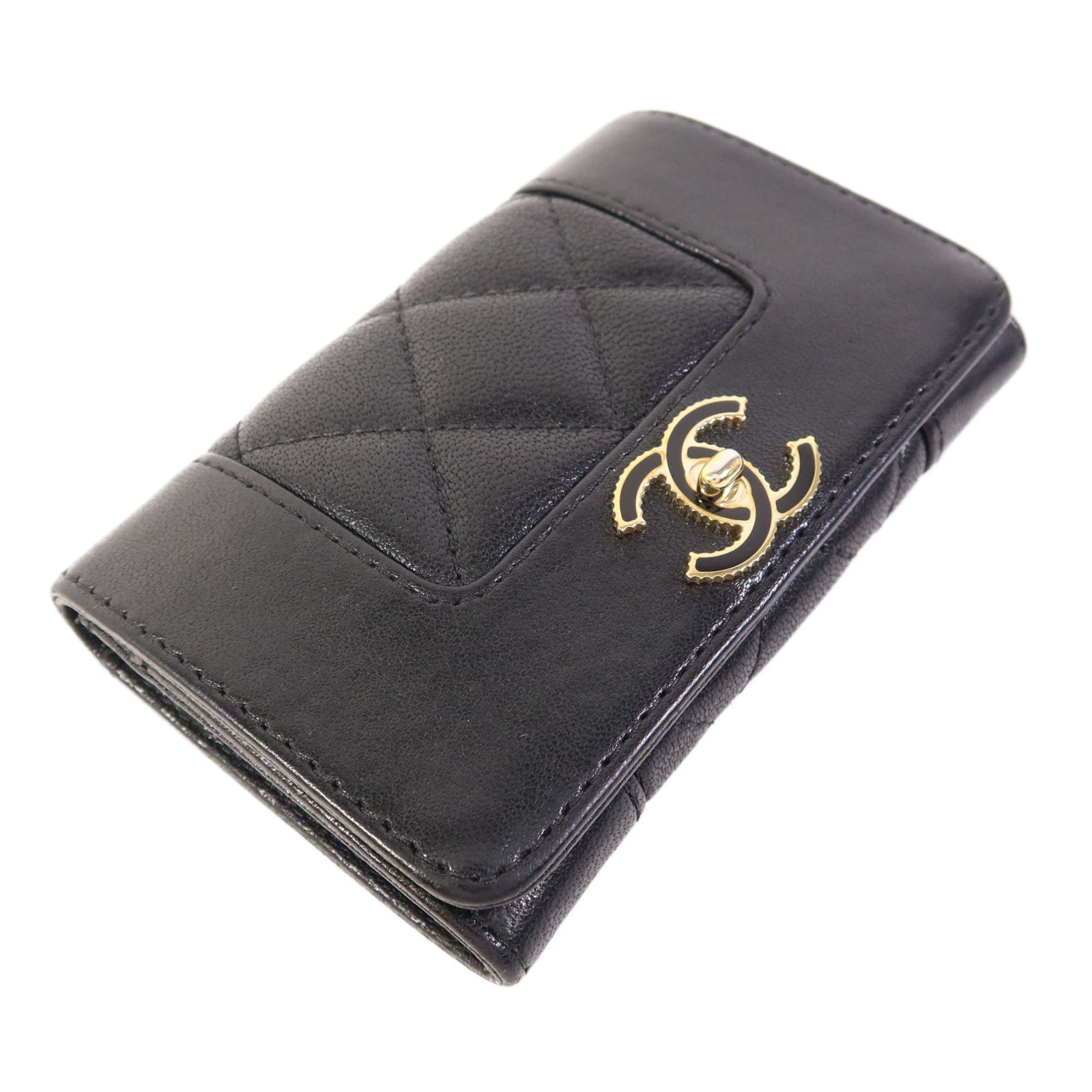 CHANEL 羊皮皮革Card Case金扣卡片套