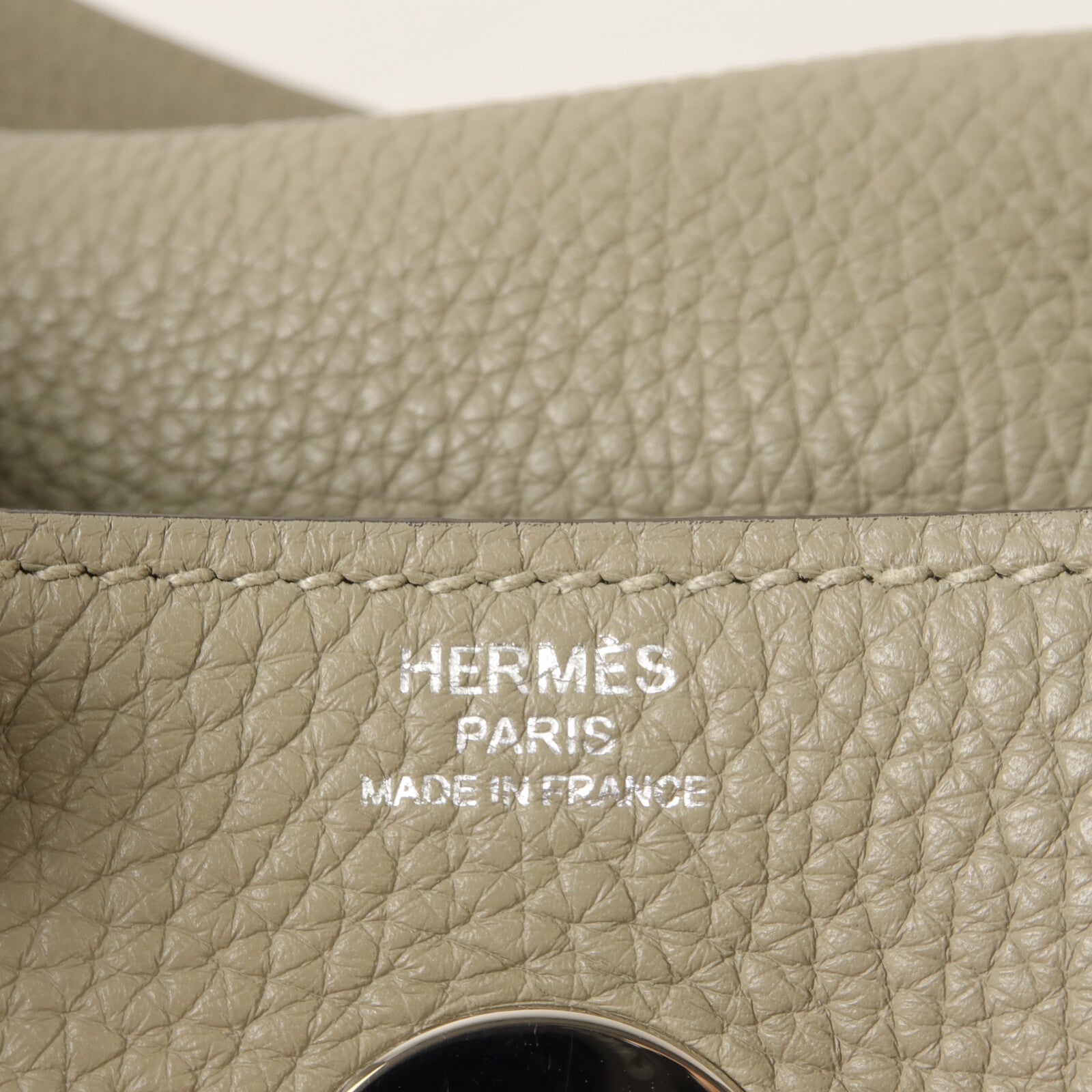 HERMES Clemence皮革Lindy 26手挽肩背兩用袋Sauge