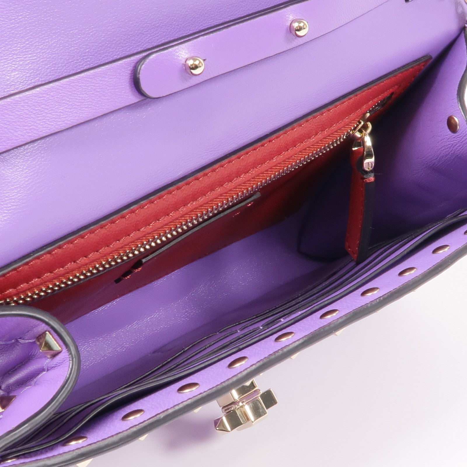 Valentino 羊皮皮革Rockstud Shoulder Bag金扣鏈帶肩背袋
