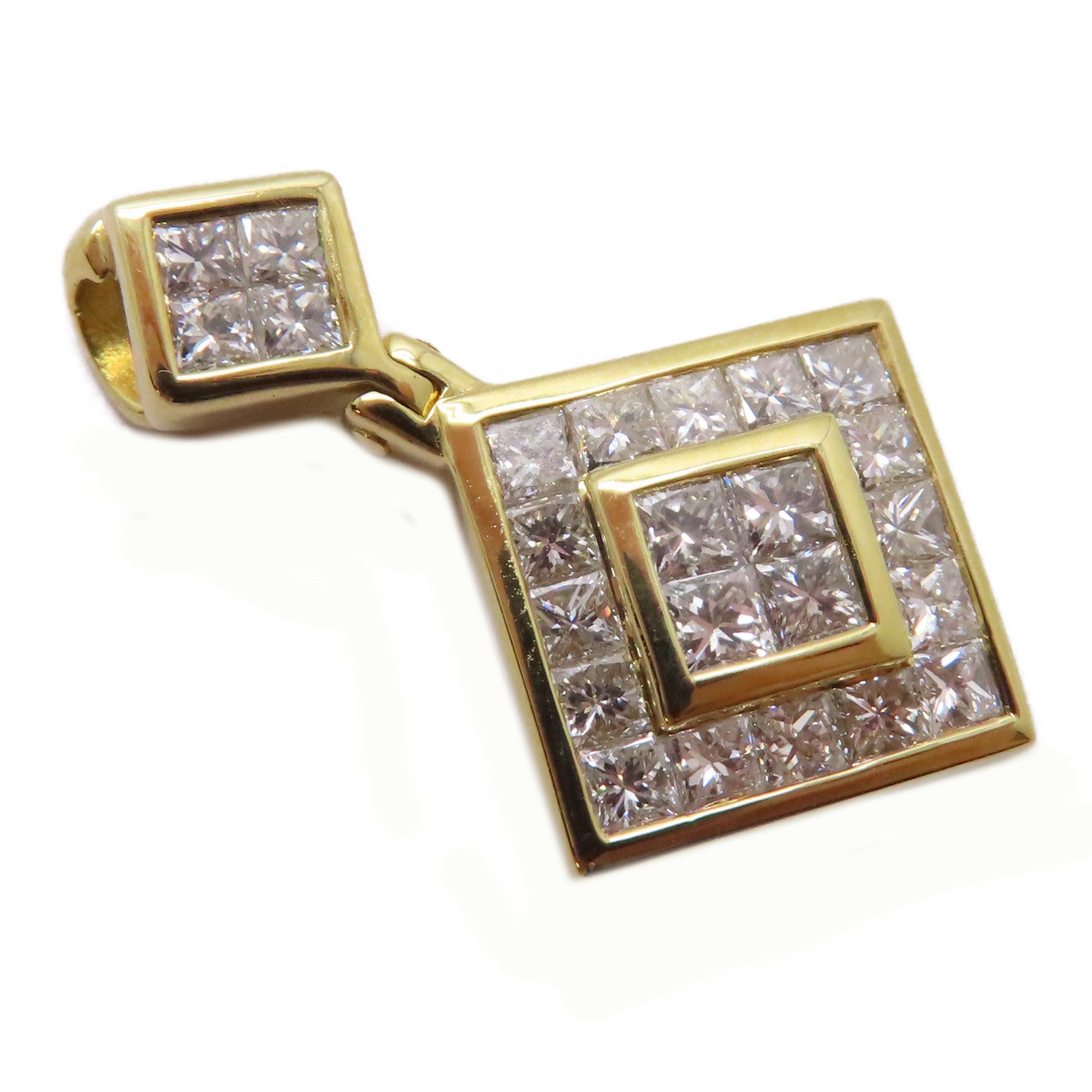 JEWELRY 【激減優惠】18K黃金Diamond Pendant Top 1.69ct鑽石吊墜