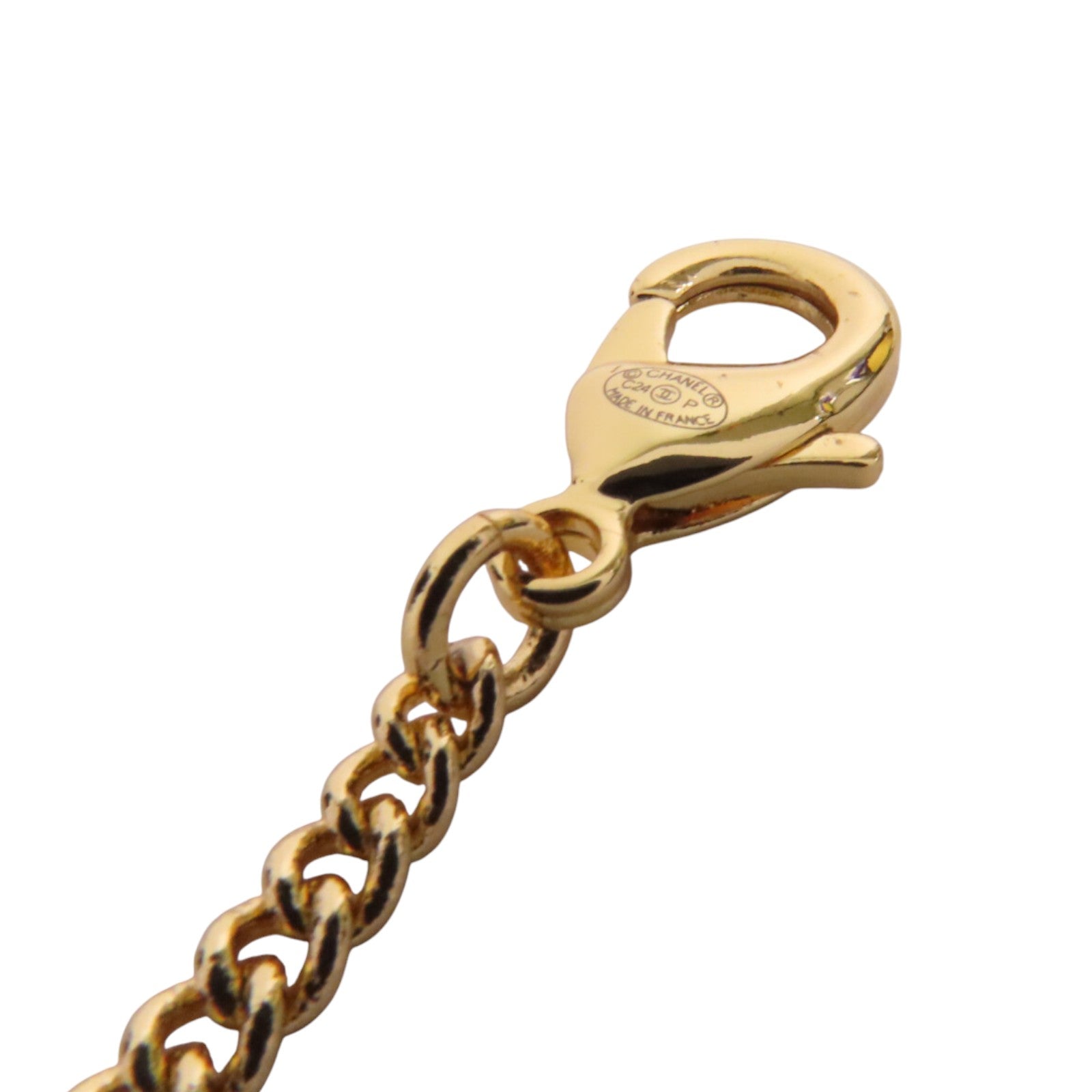 CHANEL 金屬/水鑽Necklace金扣項鏈