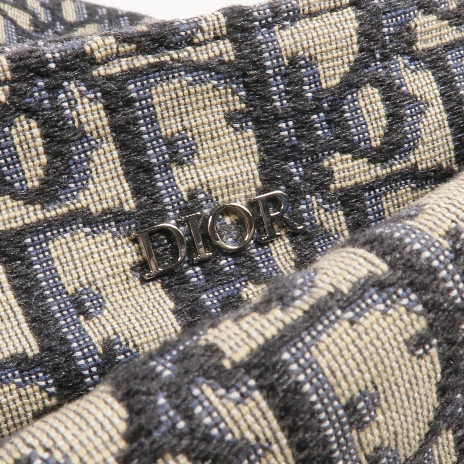 Dior 帆布Soft Saddle Bag銀扣手挽肩背兩用袋