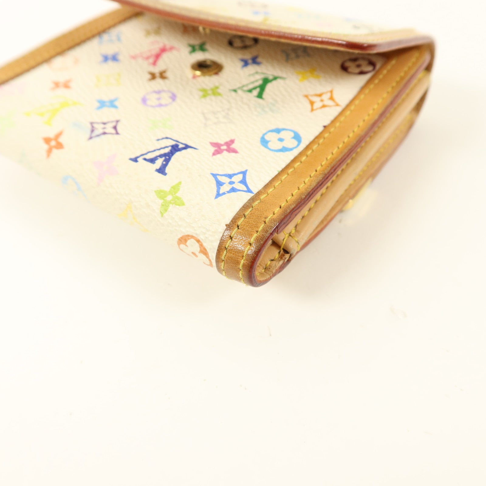 LOUIS VUITTON Monogram Multicolore Porte Monnaie Billet Carte Credit Wallet錢包