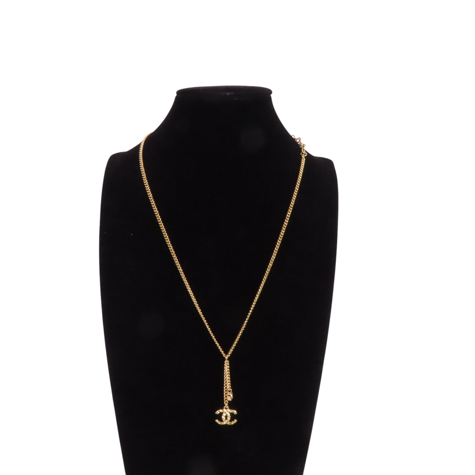 CHANEL 金屬/水鑽Necklace金扣項鏈