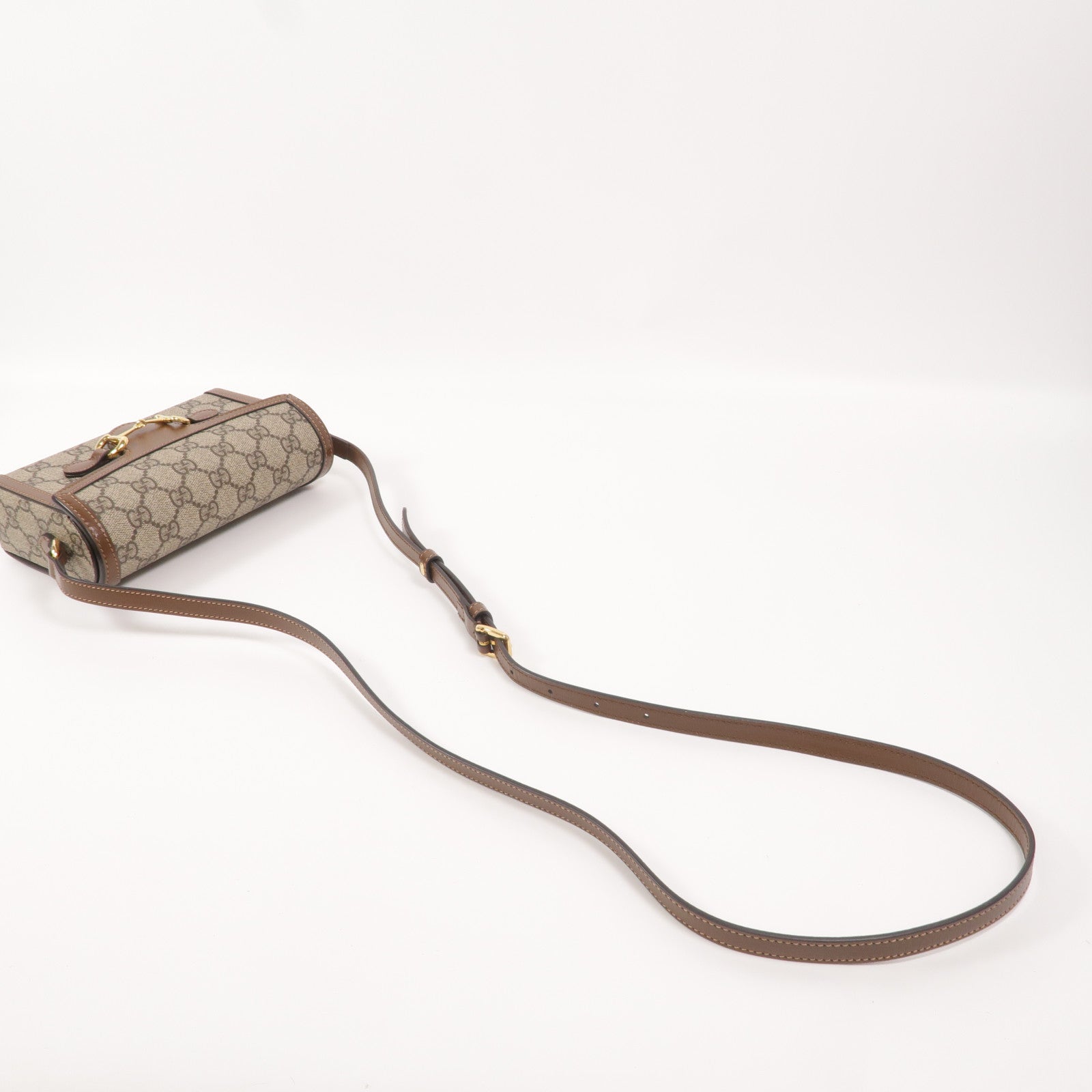 GUCCI 塗層帆布Horsebit 1955 Mini Bag肩背袋