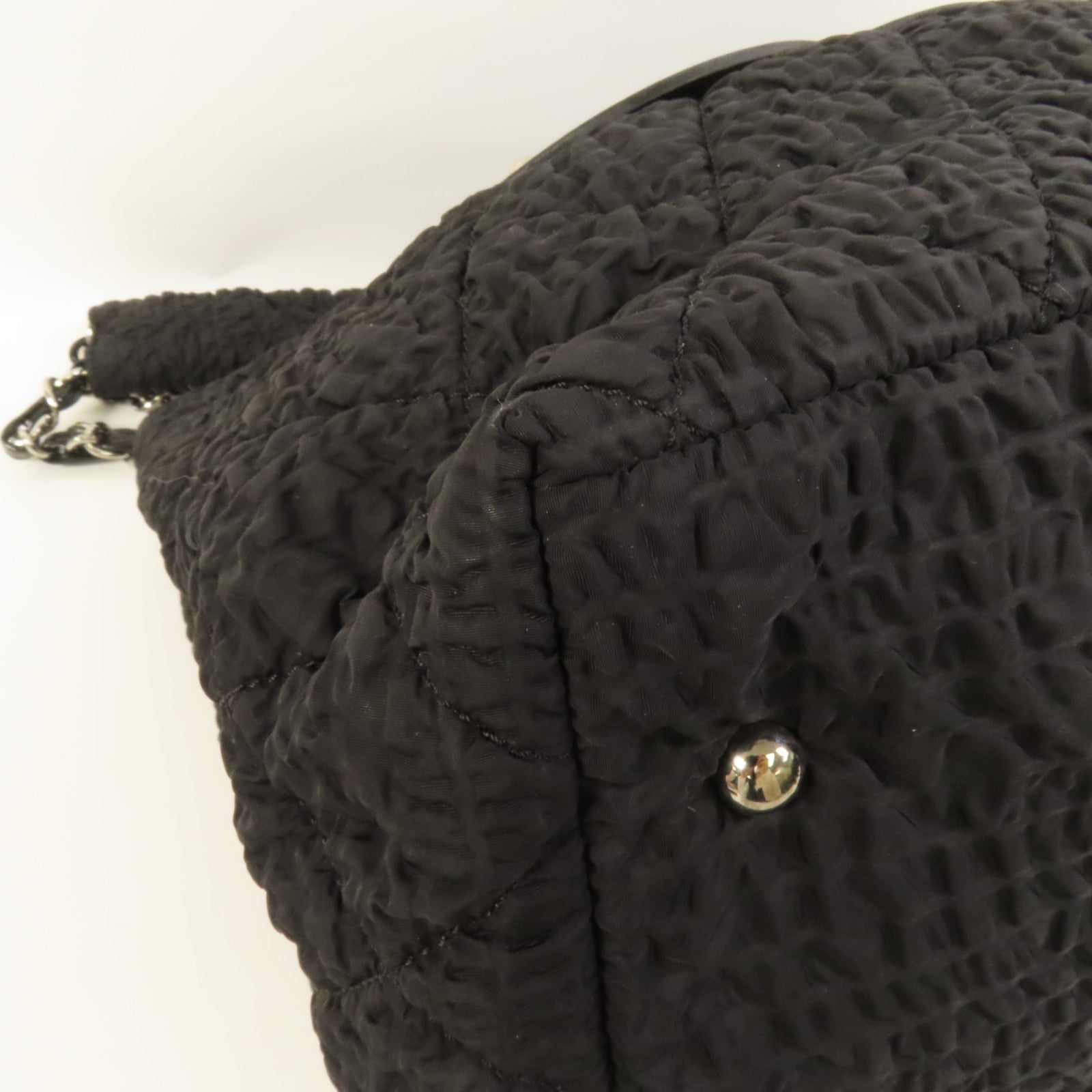 CHANEL 尼龍Pre-Owned 2009 CC銀扣手挽袋