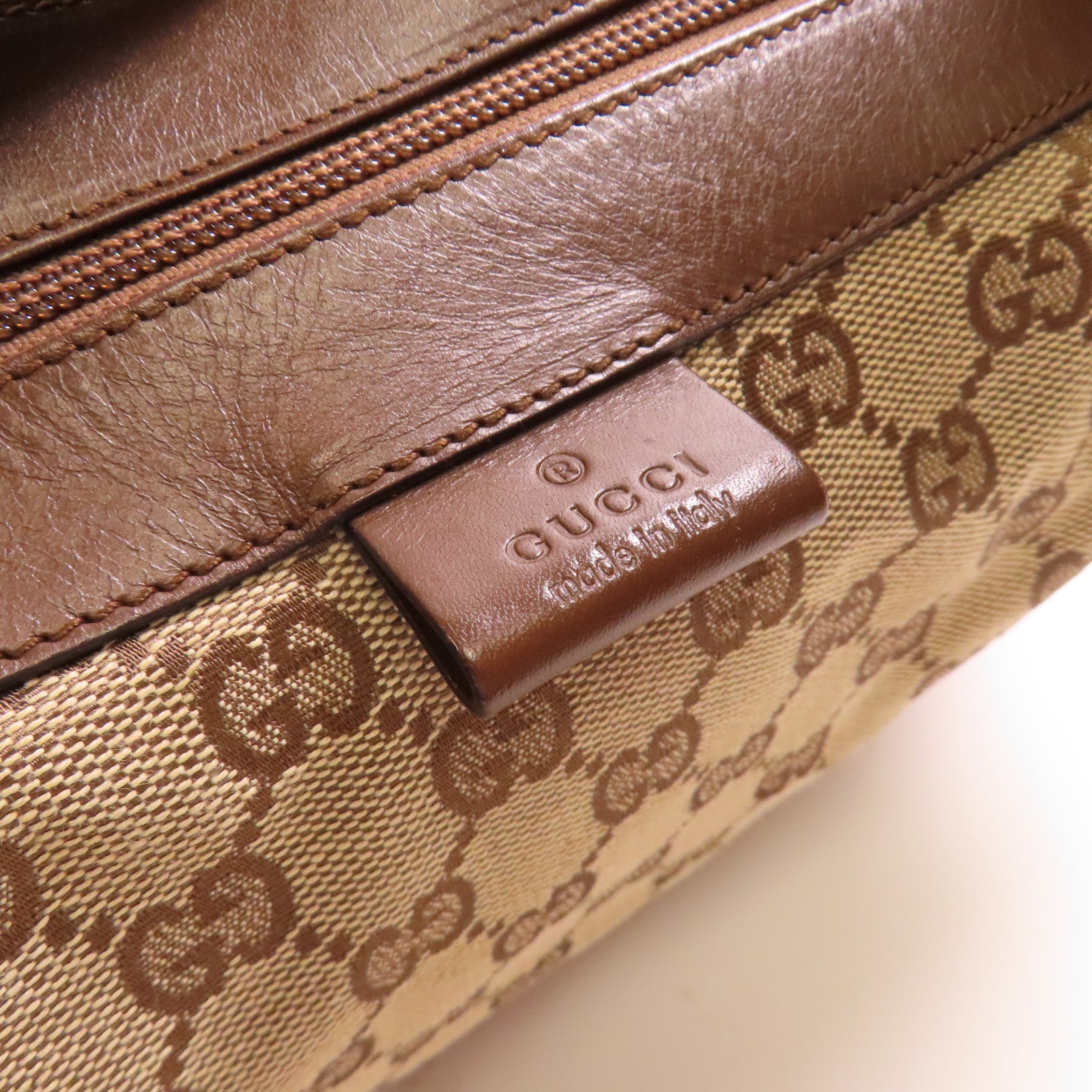 GUCCI GG GHW Shoulder Bag Canvas 35097 Brown