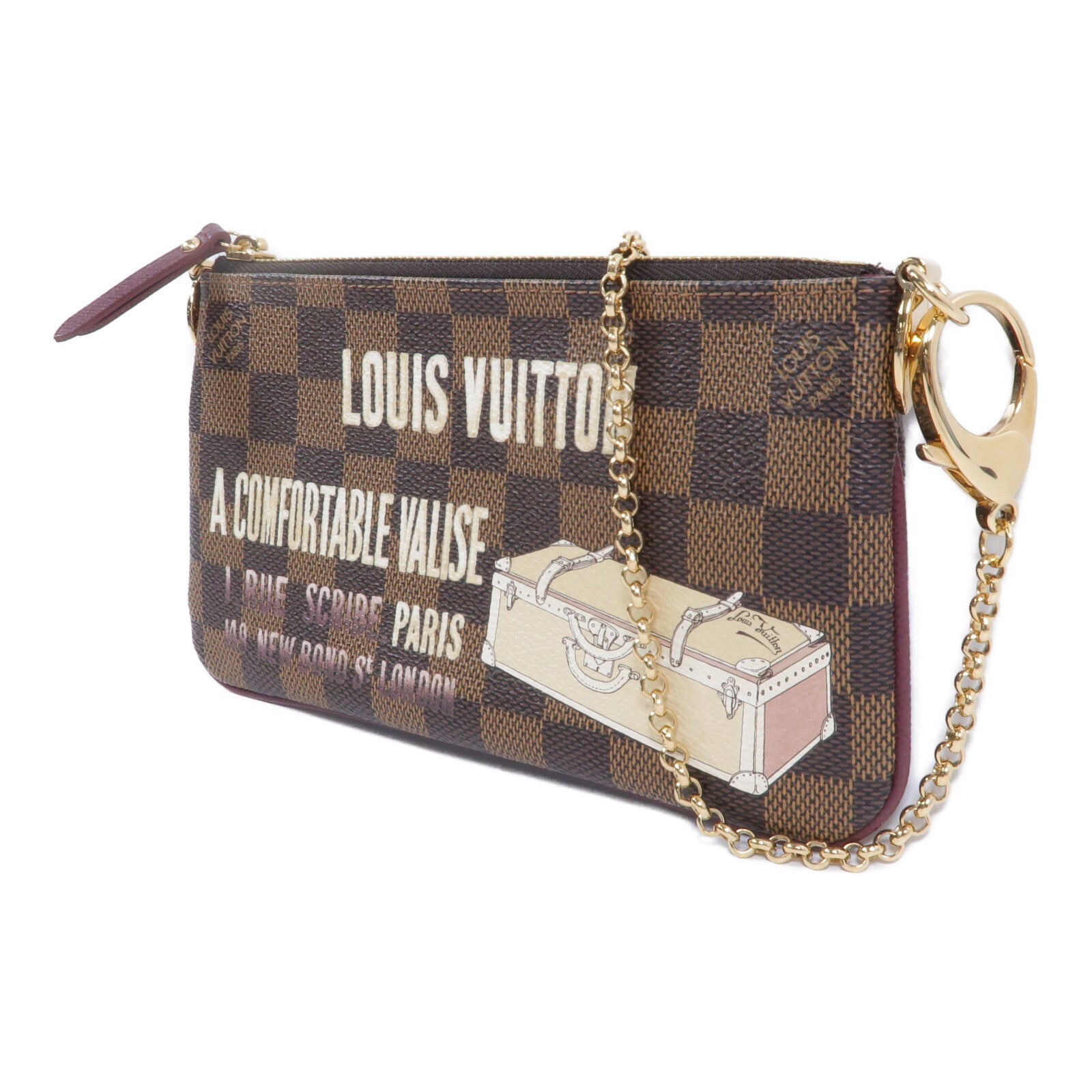 LOUIS VUITTON Damier Pochette Mila MM鏈帶肩背袋
