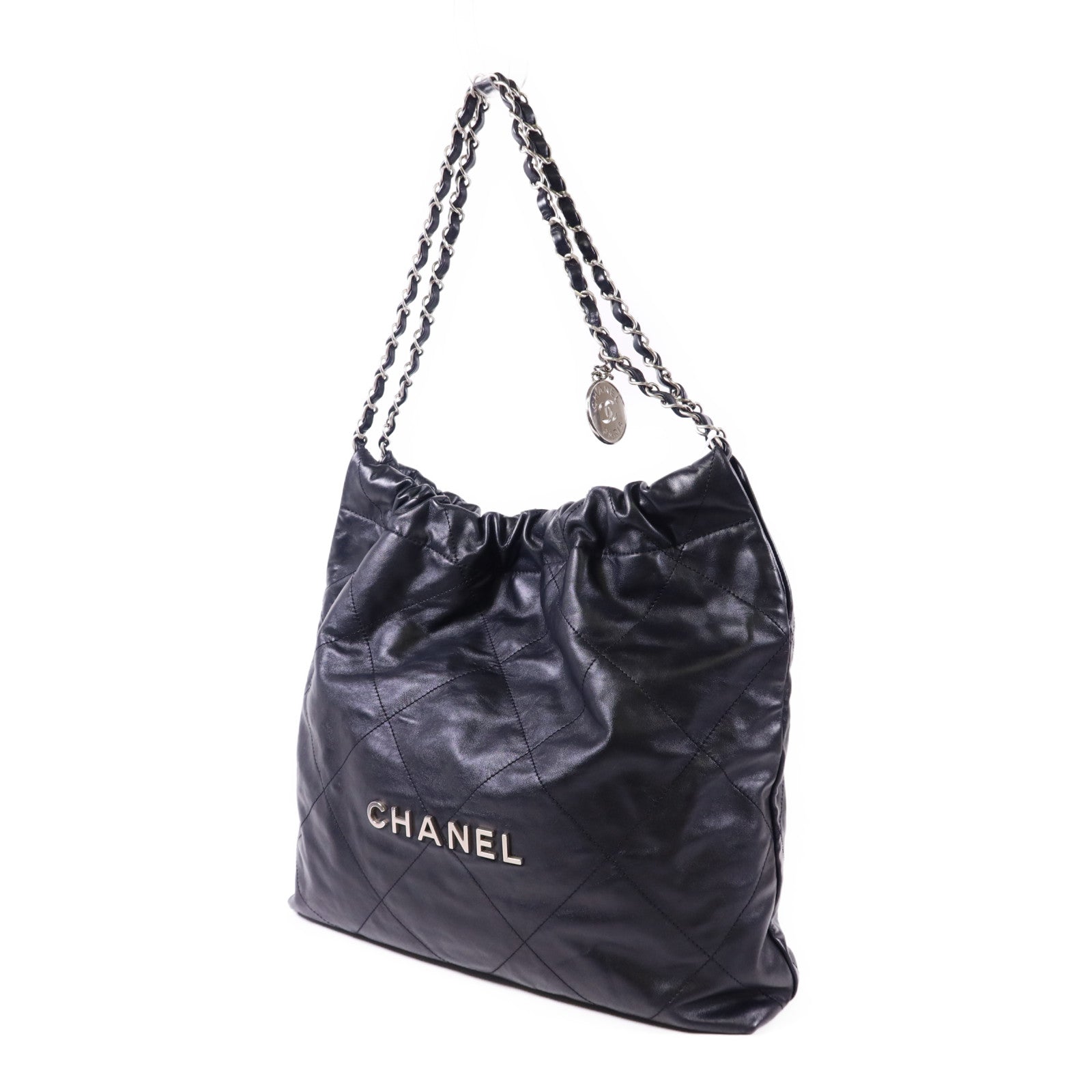 CHANEL 牛皮皮革Chanel 22 Small金扣鏈帶肩背袋