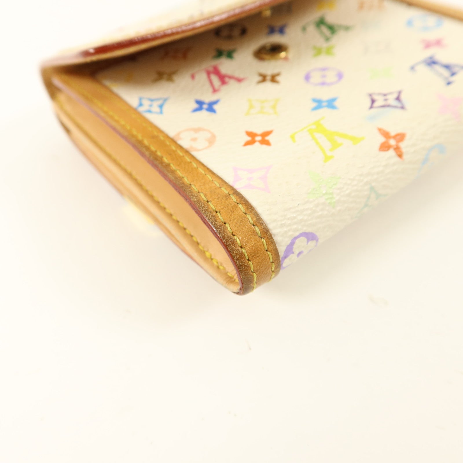 LOUIS VUITTON Monogram Multicolore Porte Monnaie Billet Carte Credit Wallet錢包