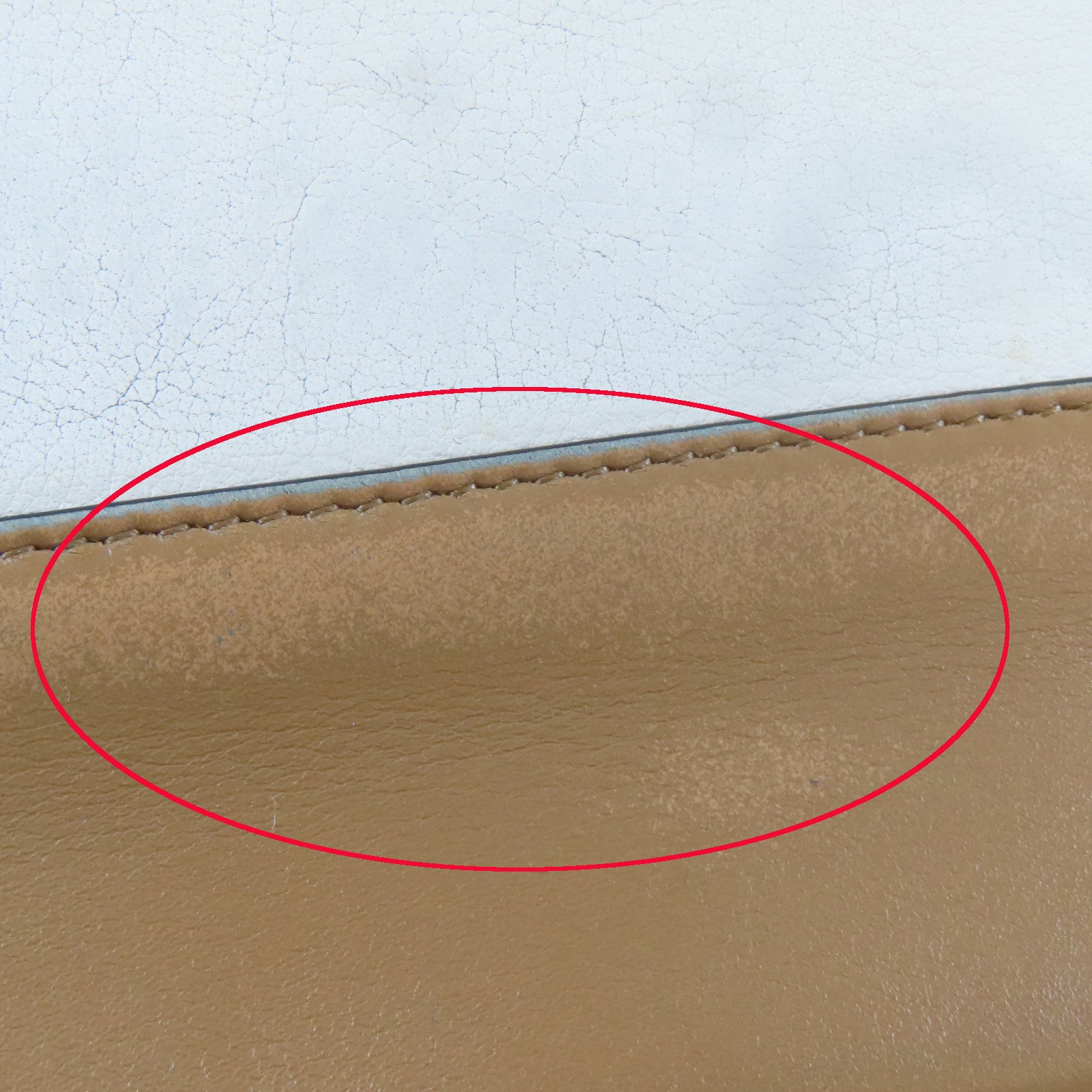 CELINE 牛皮皮革Frame Bag金扣肩背袋啡色/白色