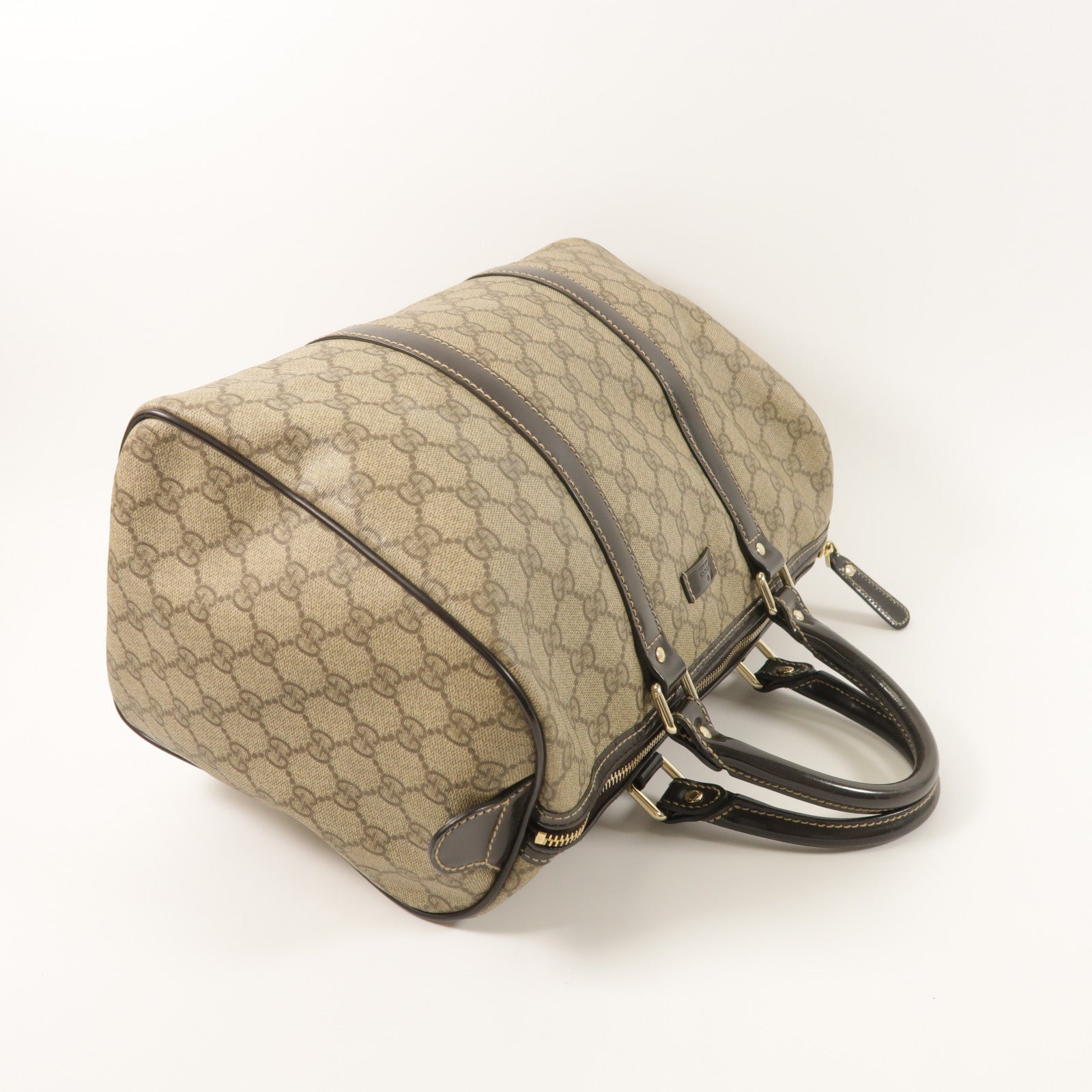 GUCCI 塗層帆布Boston Bag金扣手挽肩背兩用袋