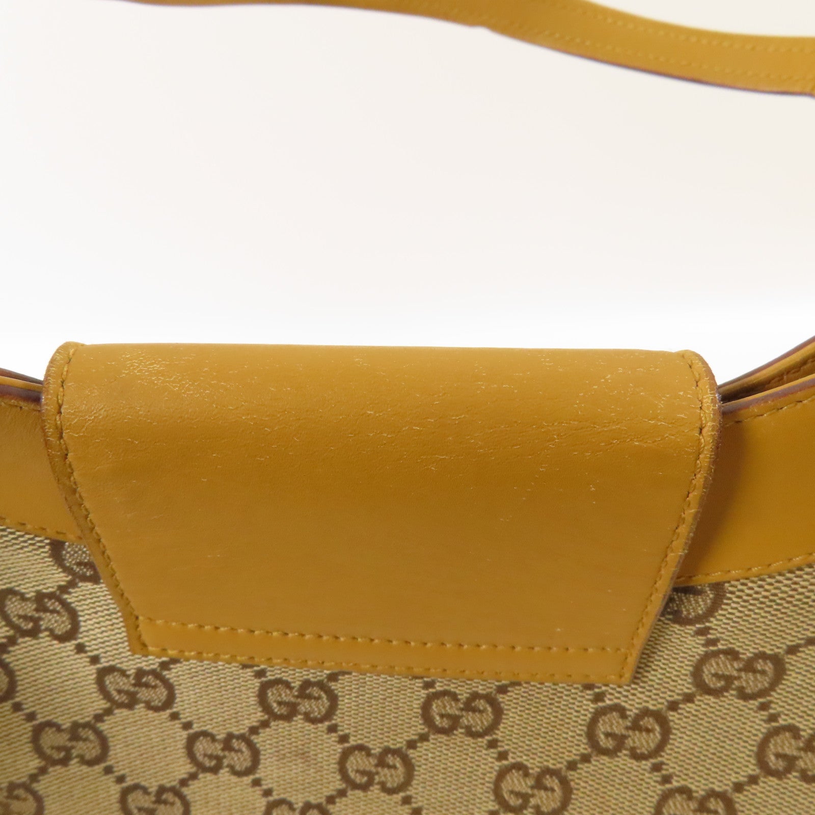 GUCCI 帆布Shoulder Bag金扣肩背袋
