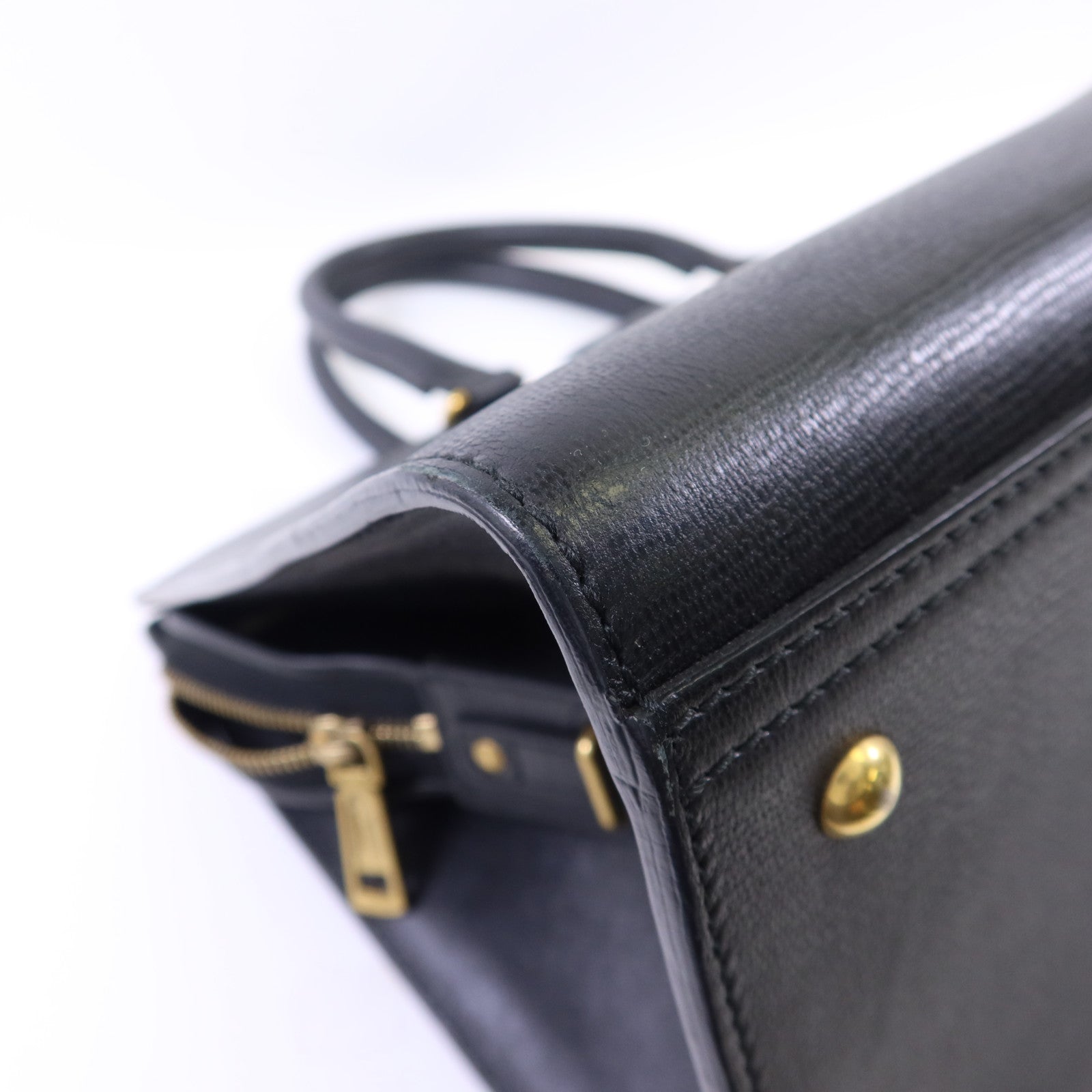 SAINT LAURENT 牛皮皮革Cabas Chyc金扣手挽袋