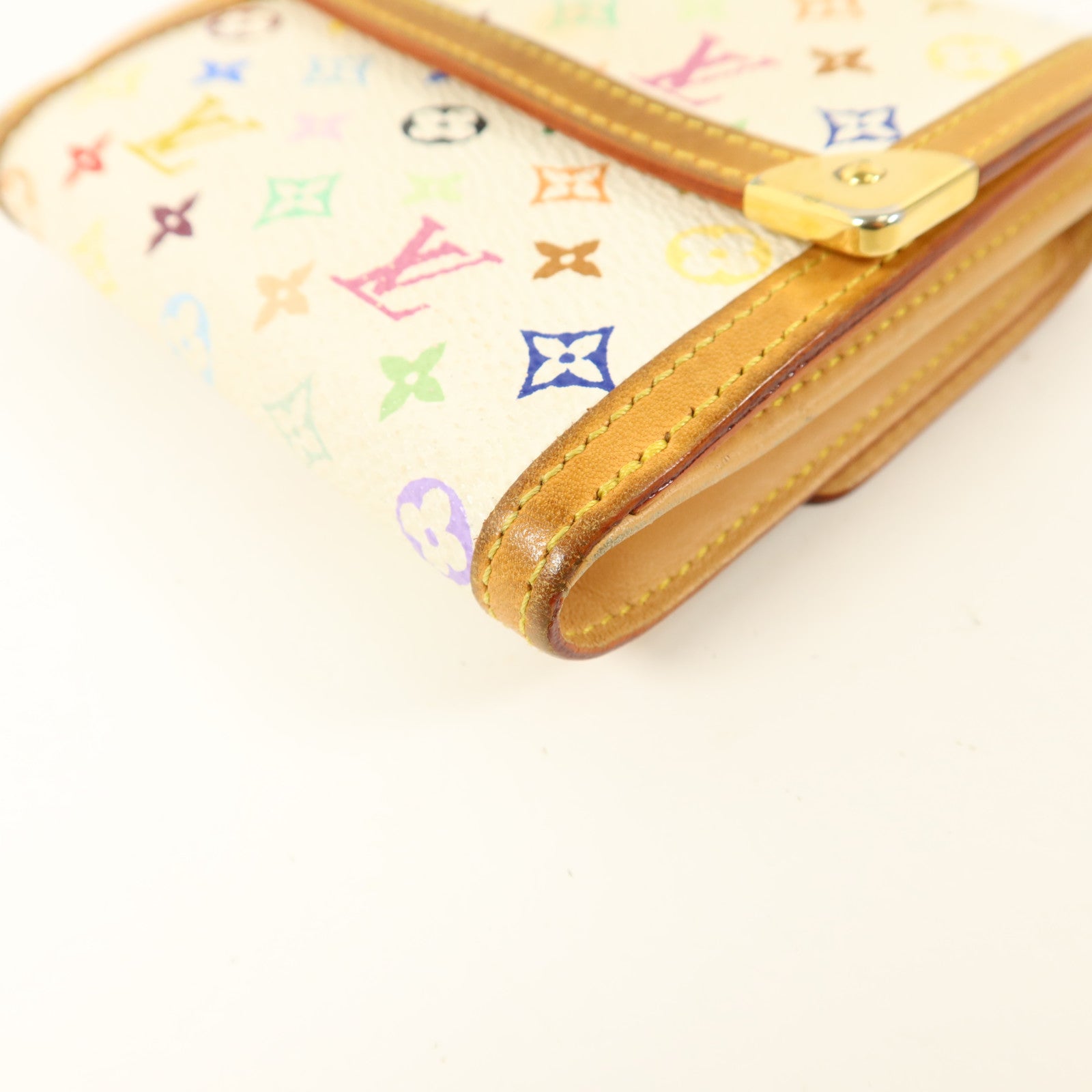 LOUIS VUITTON Monogram Multicolore Porte Monnaie Billet Carte Credit Wallet錢包
