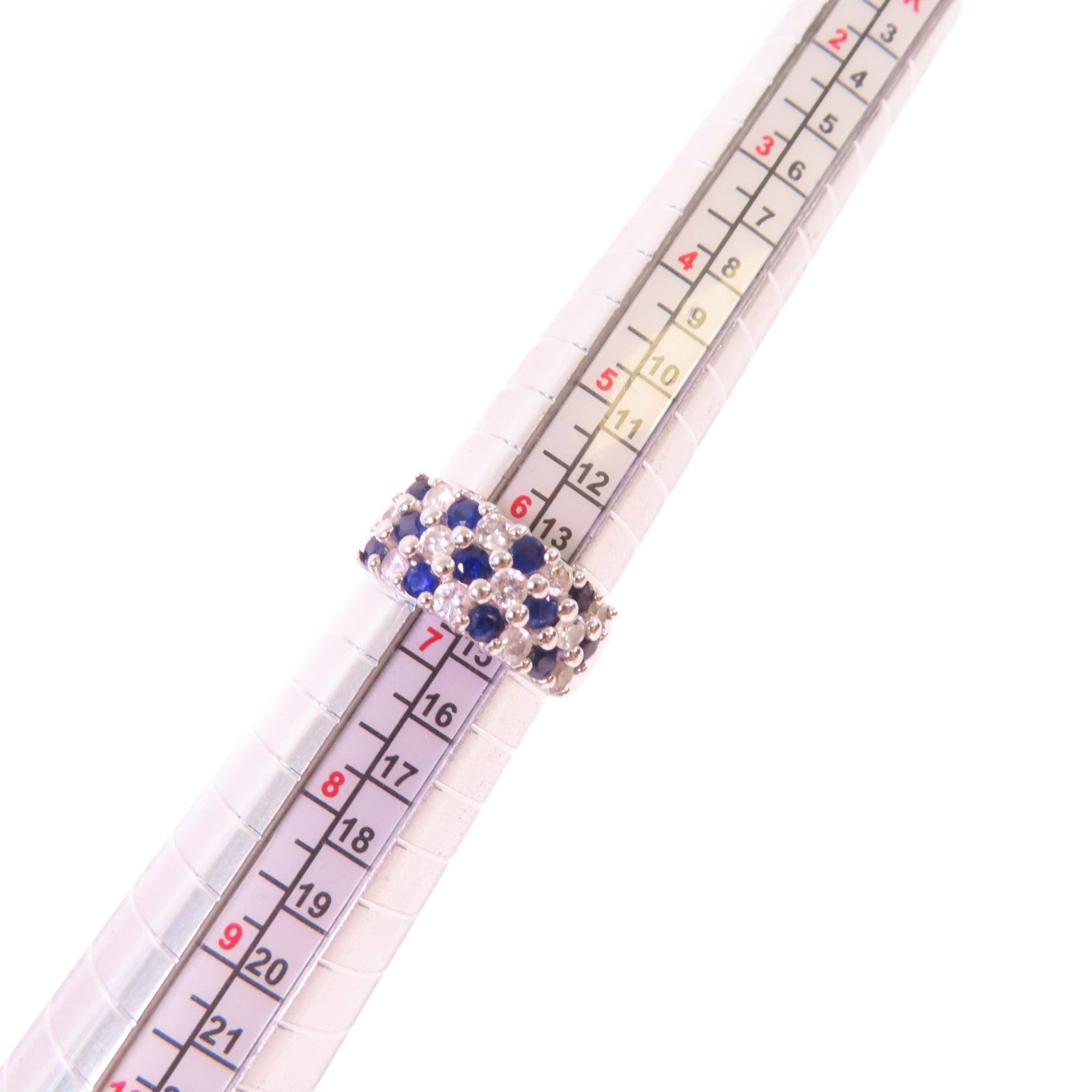 JEWELRY **【激減優惠】18K白金/1.457ct藍寶石/0.15ct鑽石Sapphire Ring戒指US#6.75
