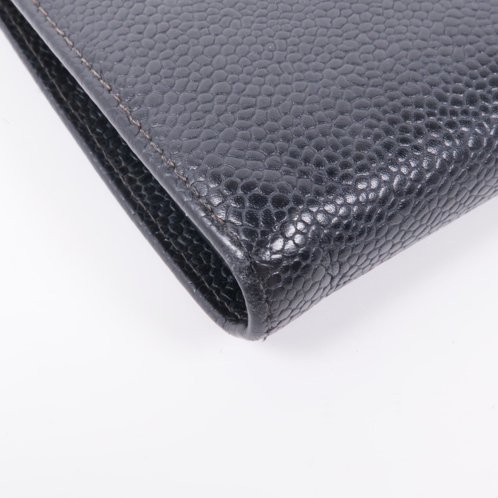 CHANEL 牛皮皮革Long Wallet金扣長錢包