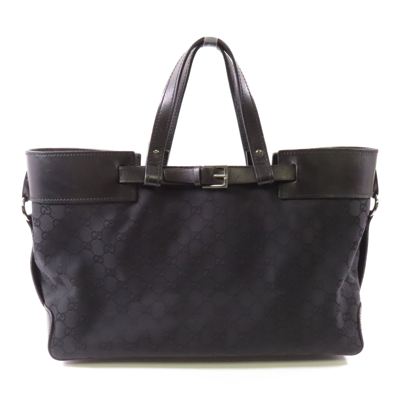 GUCCI 帆布Hand Bag銀扣手挽袋