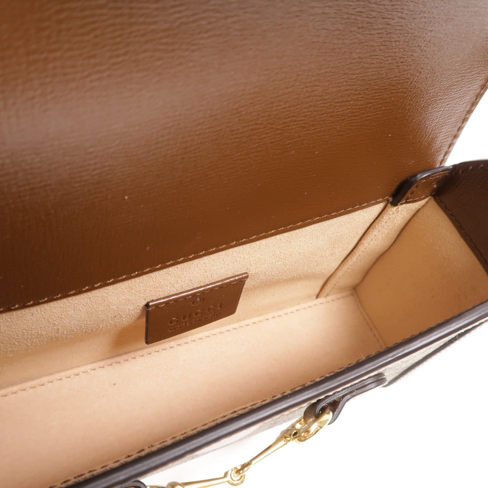 GUCCI 塗層帆布Horsebit 1955 Mini Bag肩背袋