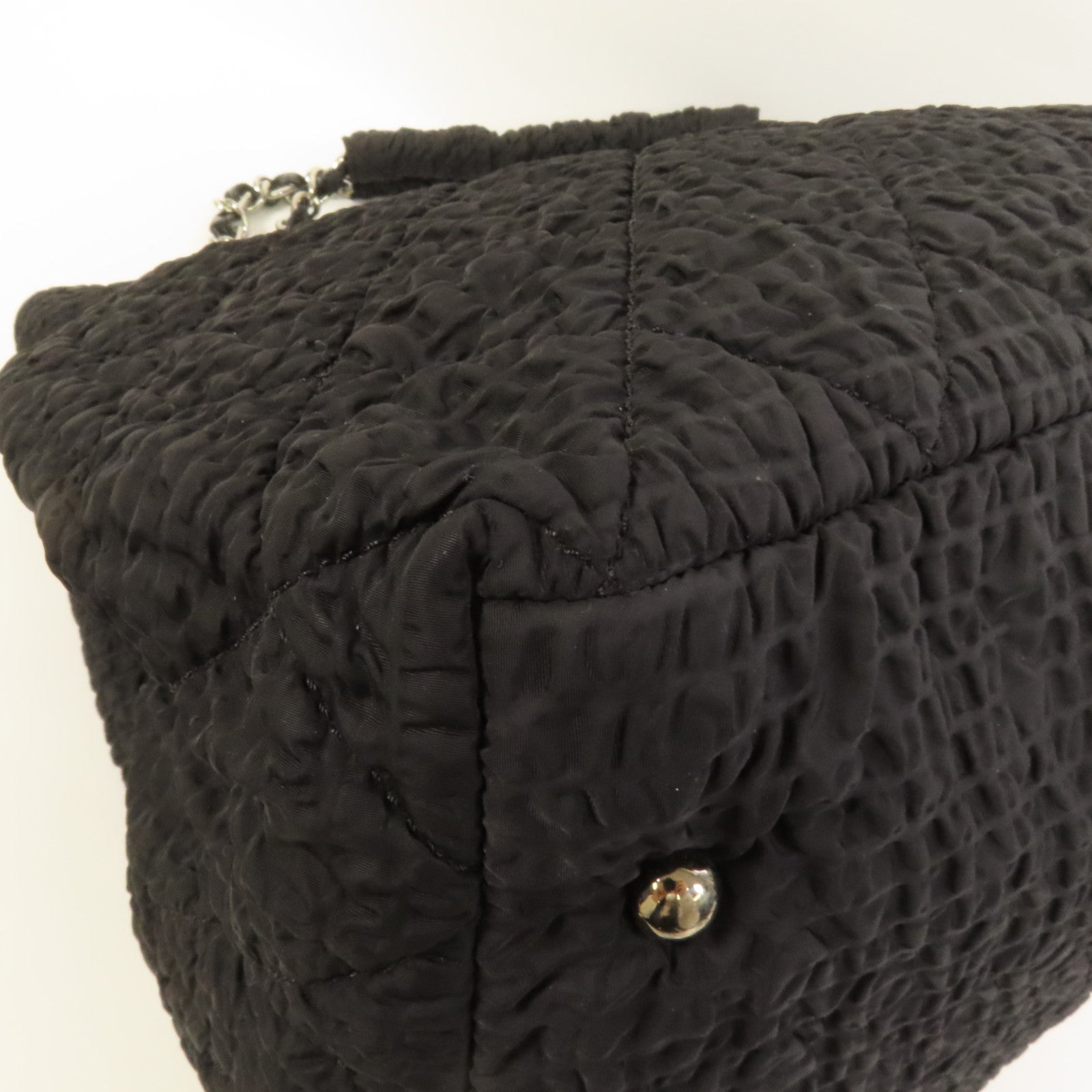 CHANEL 尼龍Pre-Owned 2009 CC銀扣手挽袋