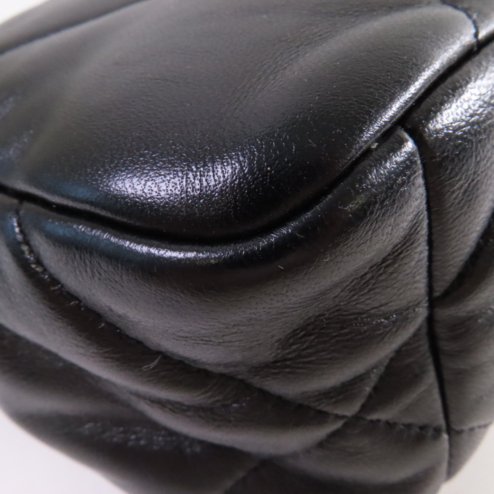 CHANEL 菱格羊皮皮革Chanel 19 2Way Shoulder Bag金扣鏈帶手挽肩背兩用袋黑色