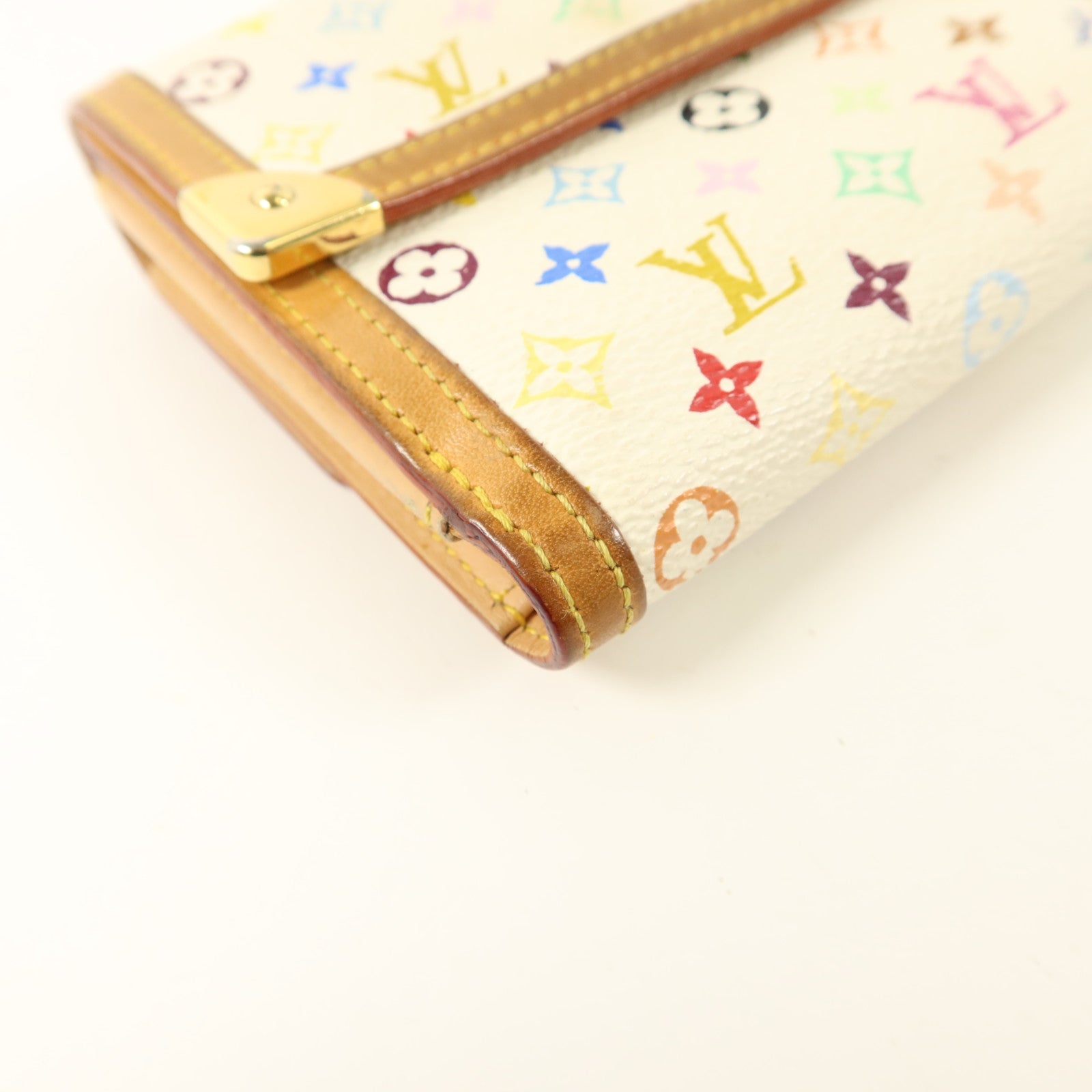 LOUIS VUITTON Monogram Multicolore Porte Monnaie Billet Carte Credit Wallet錢包