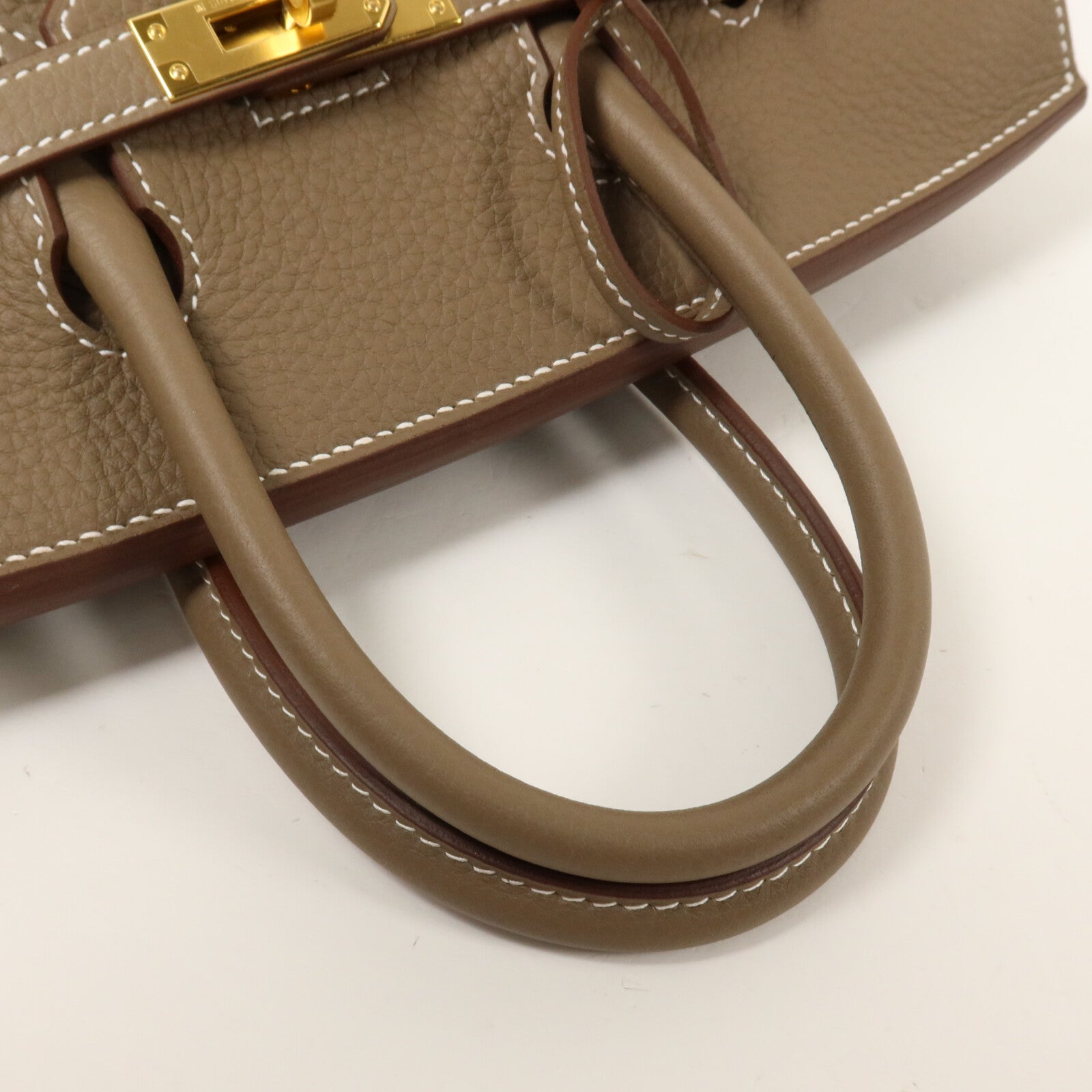 HERMES Togo皮革Birkin 25手挽袋Etoupe