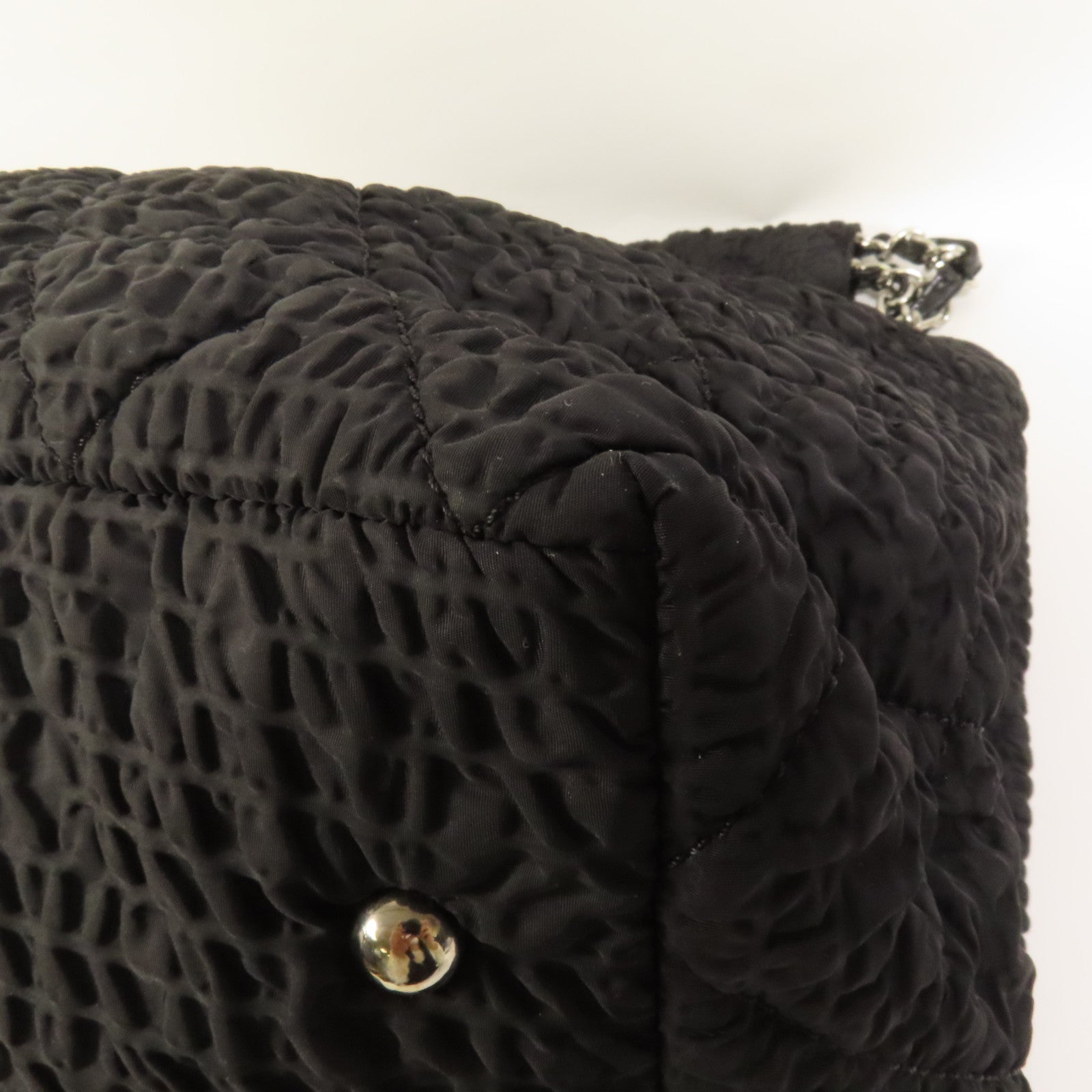 CHANEL 尼龍Pre-Owned 2009 CC銀扣手挽袋