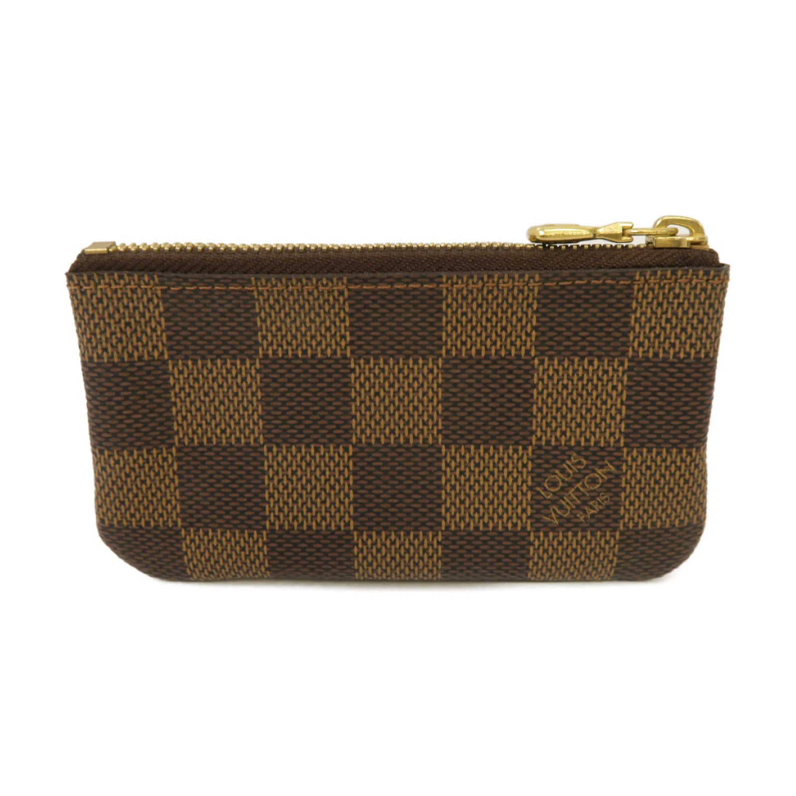 LOUIS VUITTON Damier Key & Coin Pouch金扣鑰匙零錢包啡色
