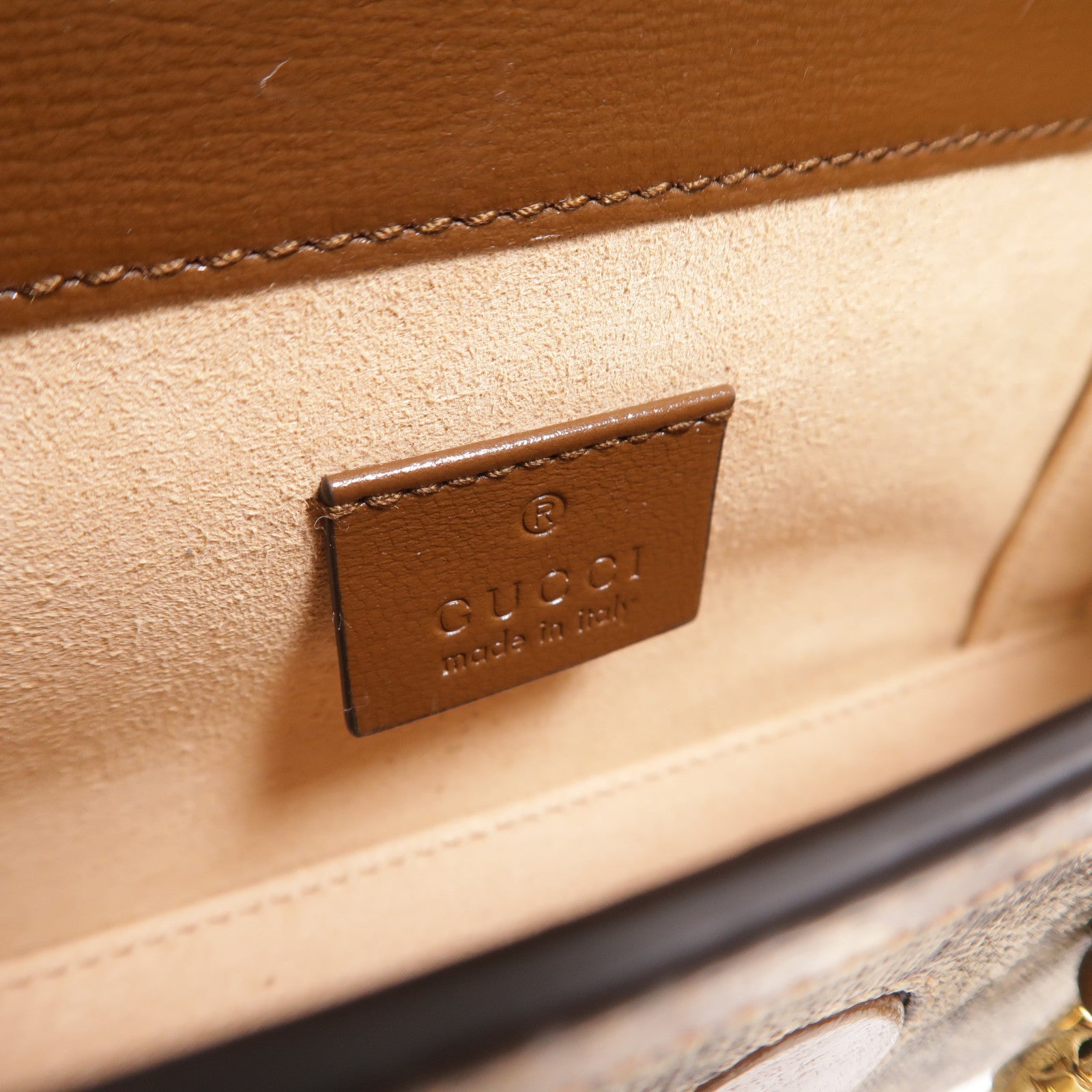 GUCCI 塗層帆布Horsebit 1955 Mini Bag肩背袋