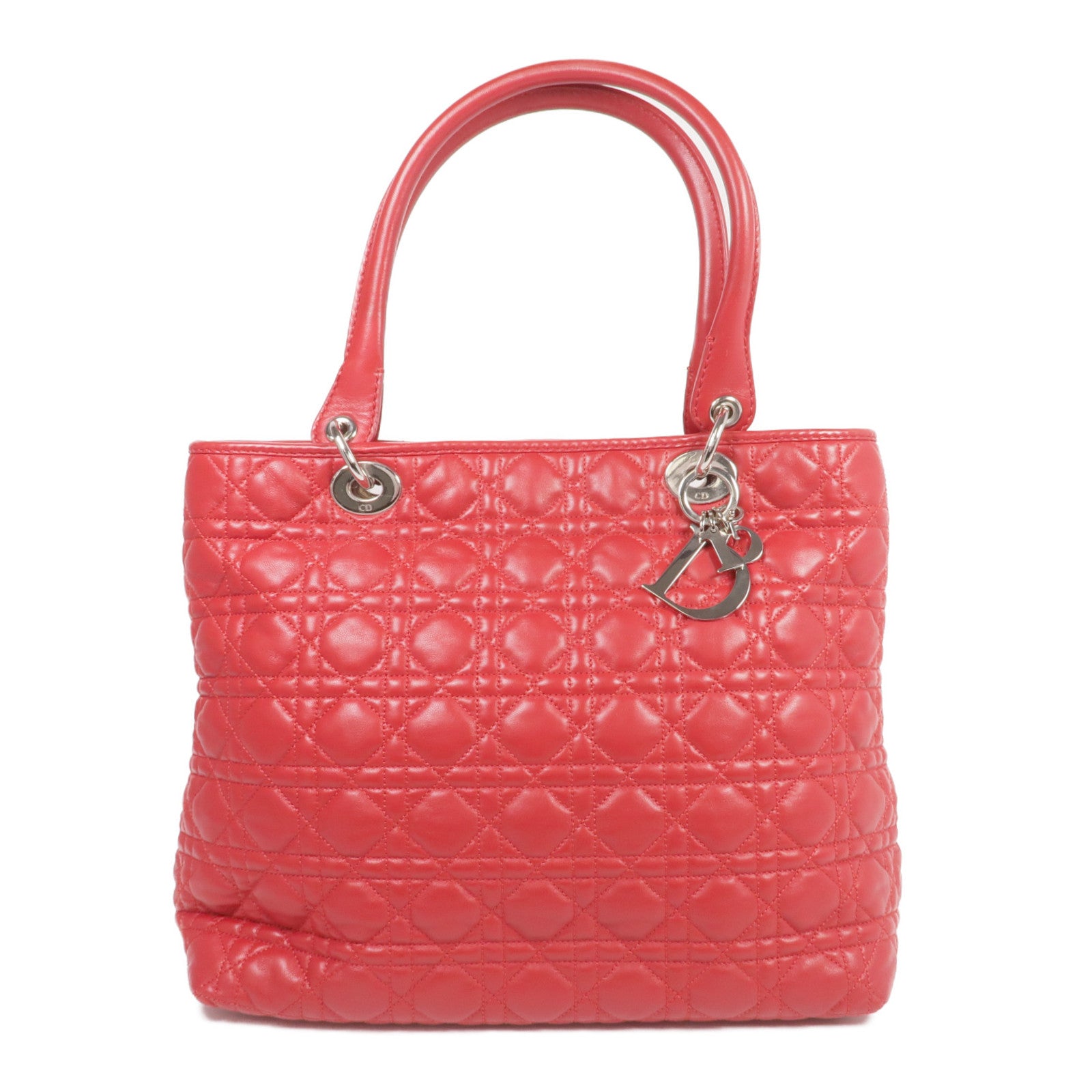 Dior 皮革Shoulder Bag/Handbag銀扣肩背袋/手挽袋