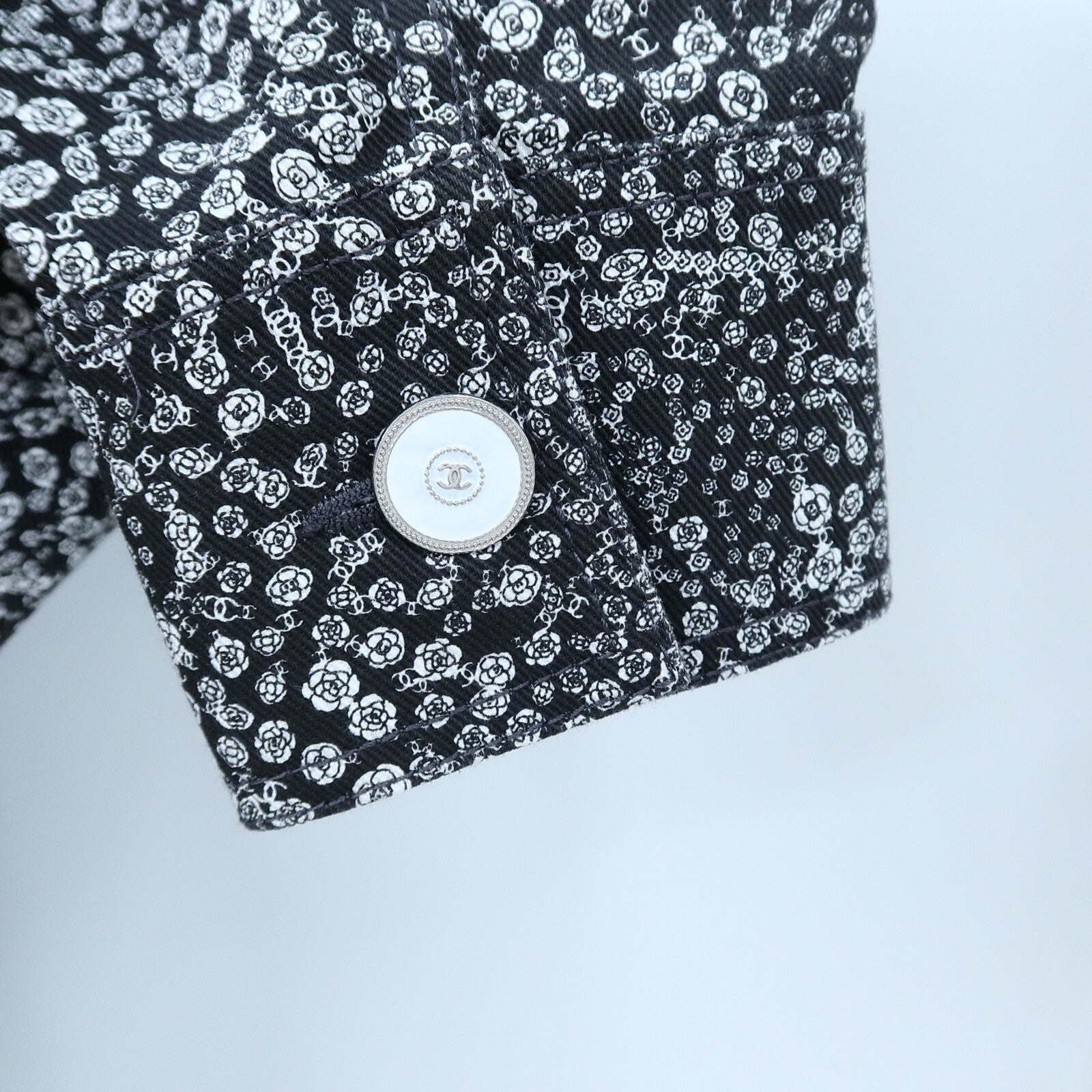 CHANEL Cotton Camellia Coco Button Blouson Jacket外套