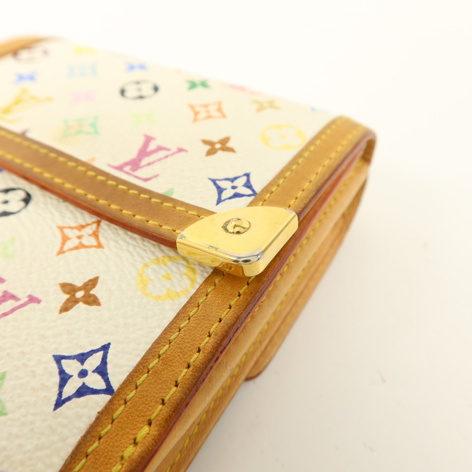 LOUIS VUITTON Monogram Multicolore Porte Monnaie Billet Carte Credit Wallet錢包