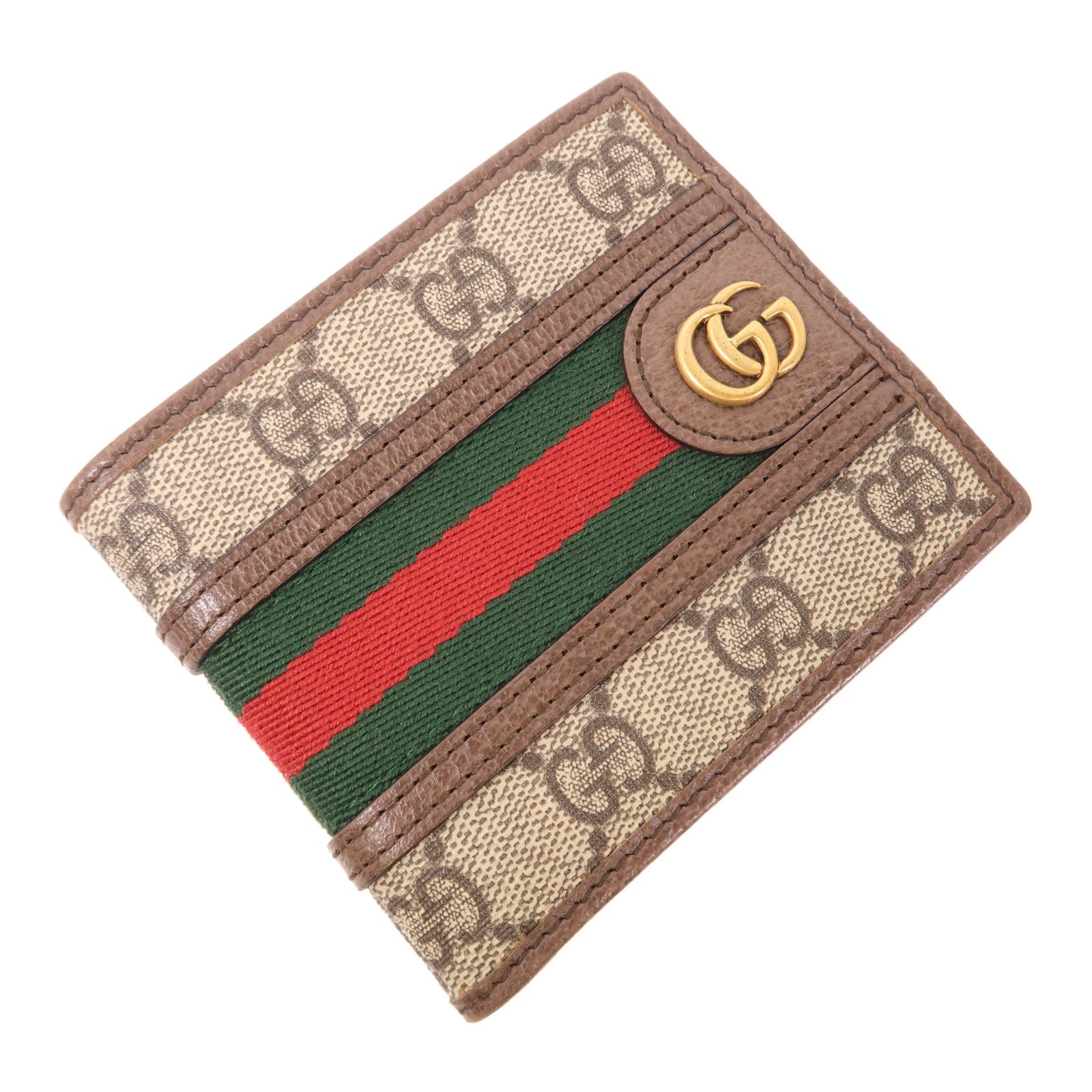 GUCCI 塗層帆布Wallet金扣錢包