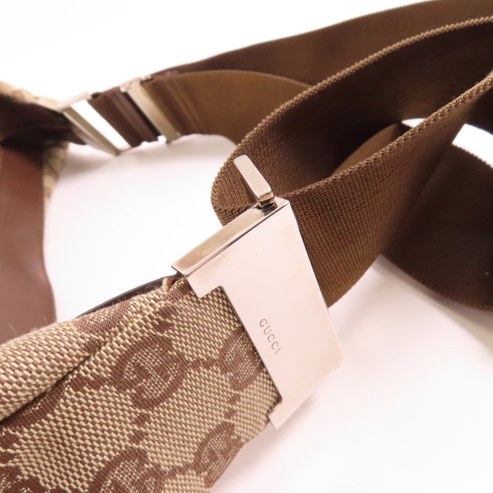 GUCCI GG GHW Shoulder Bag Canvas 35097 Brown