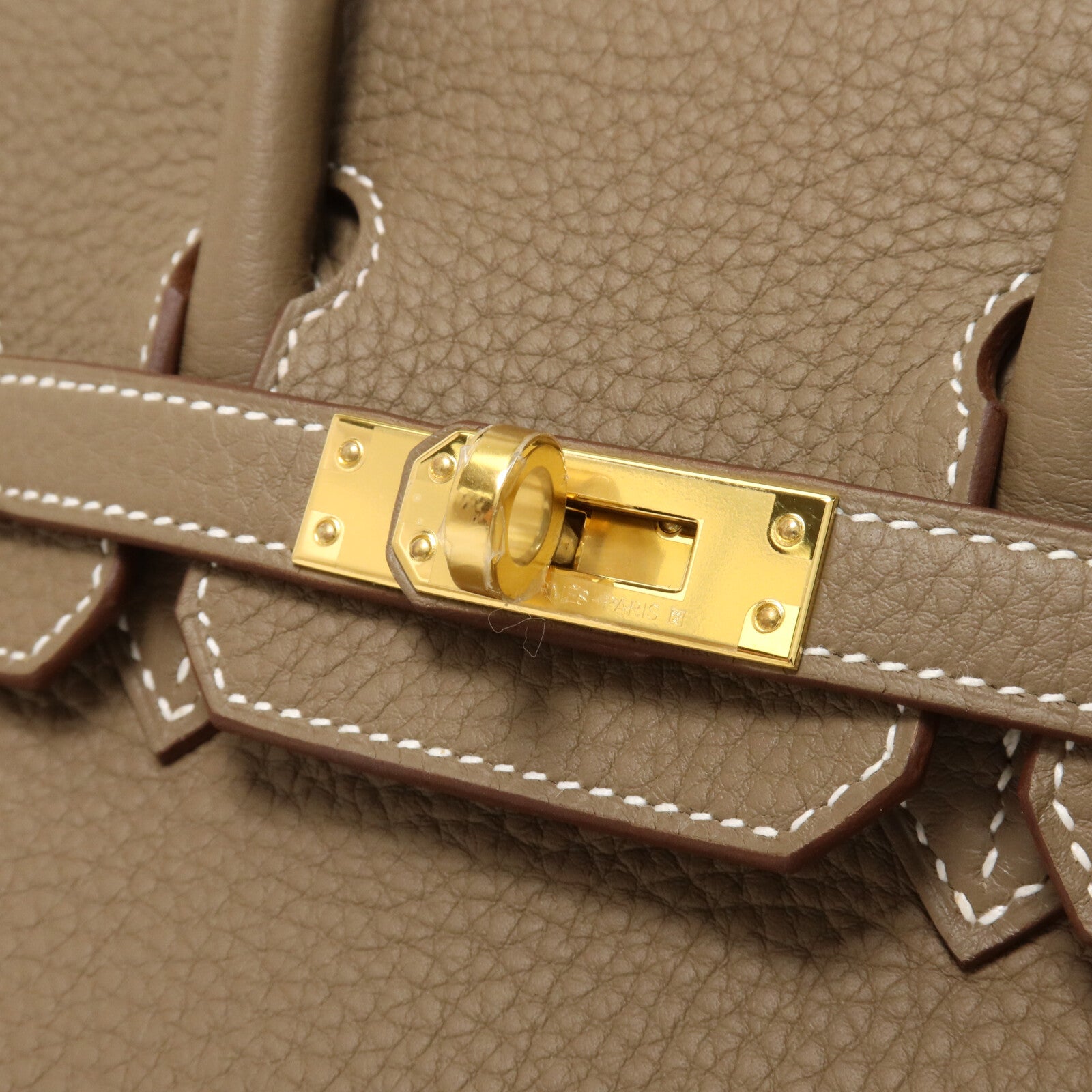 HERMES Togo皮革Birkin 25手挽袋Etoupe