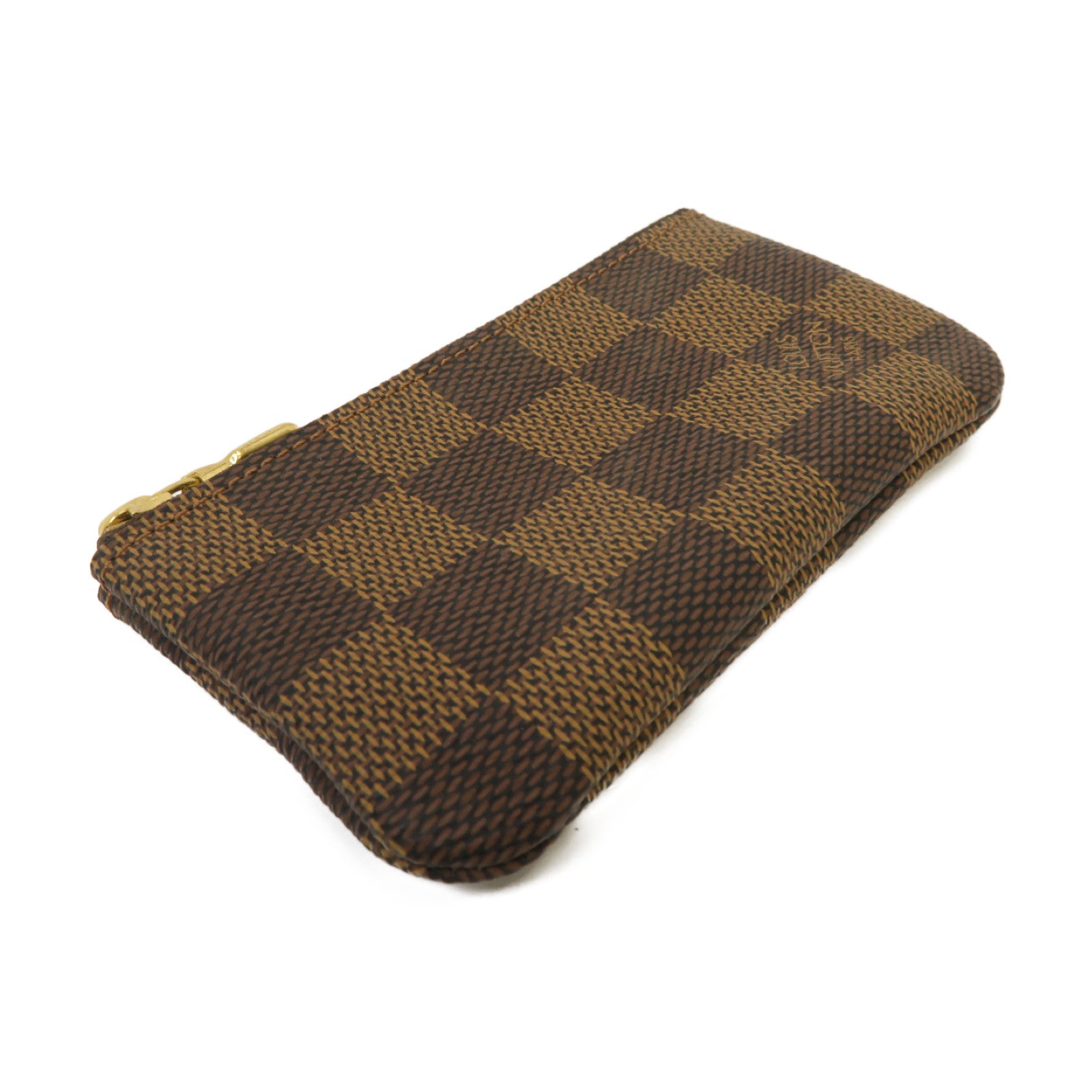 LOUIS VUITTON Damier Key & Coin Pouch金扣鑰匙零錢包啡色