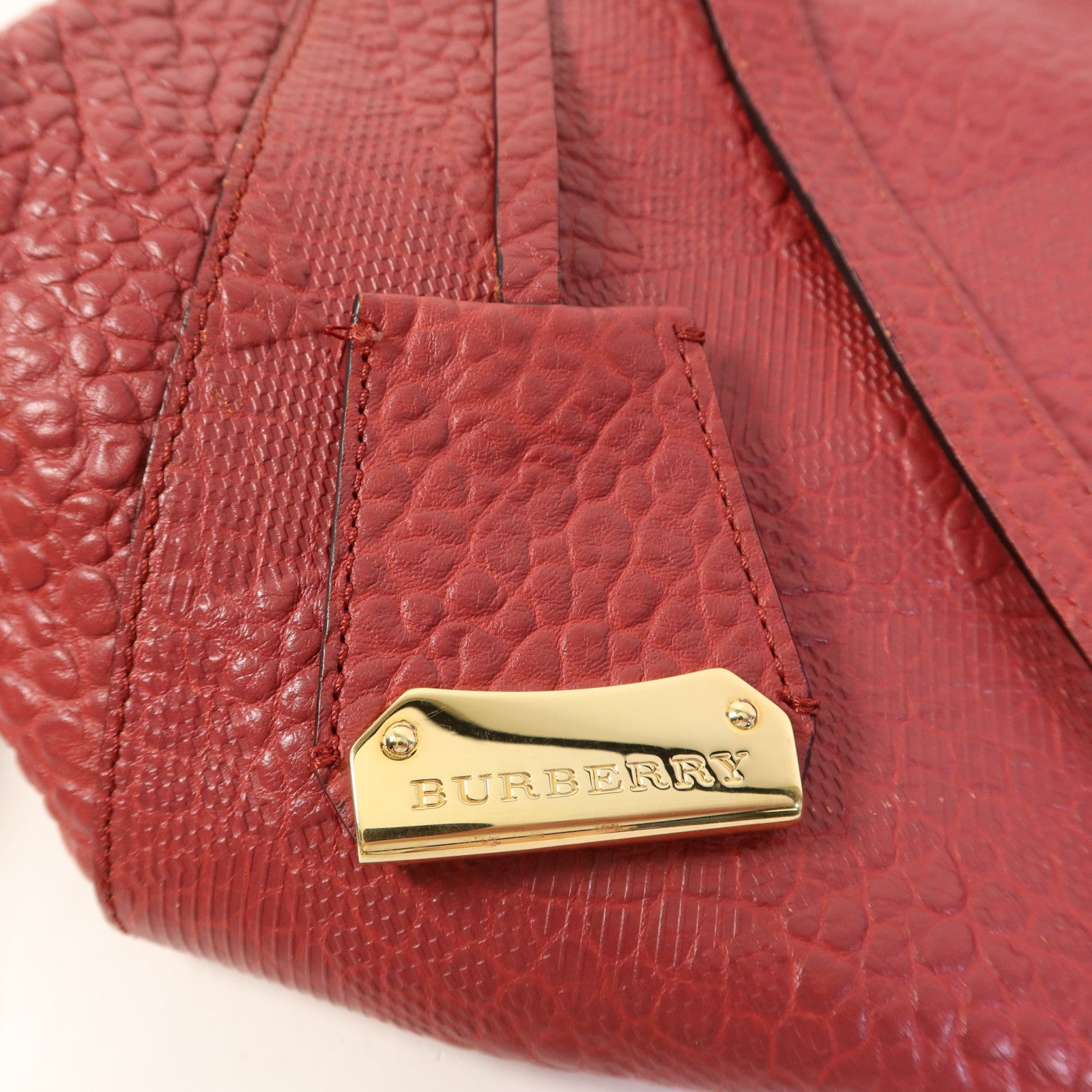 BURBERRY 牛皮皮革Shoulder Bag金扣肩背袋