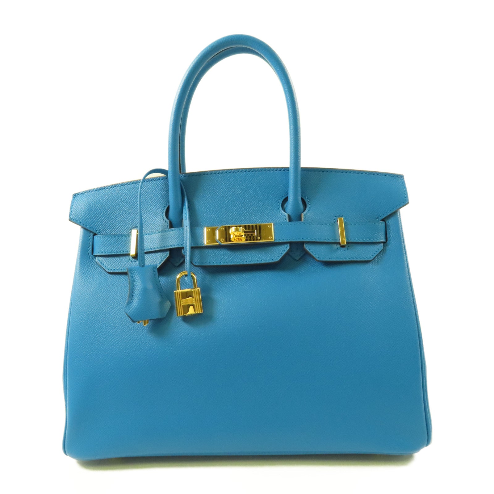 HERMES 【激減優惠】Epsom皮革Birkin 30金扣手挽袋Blue Zanzibar