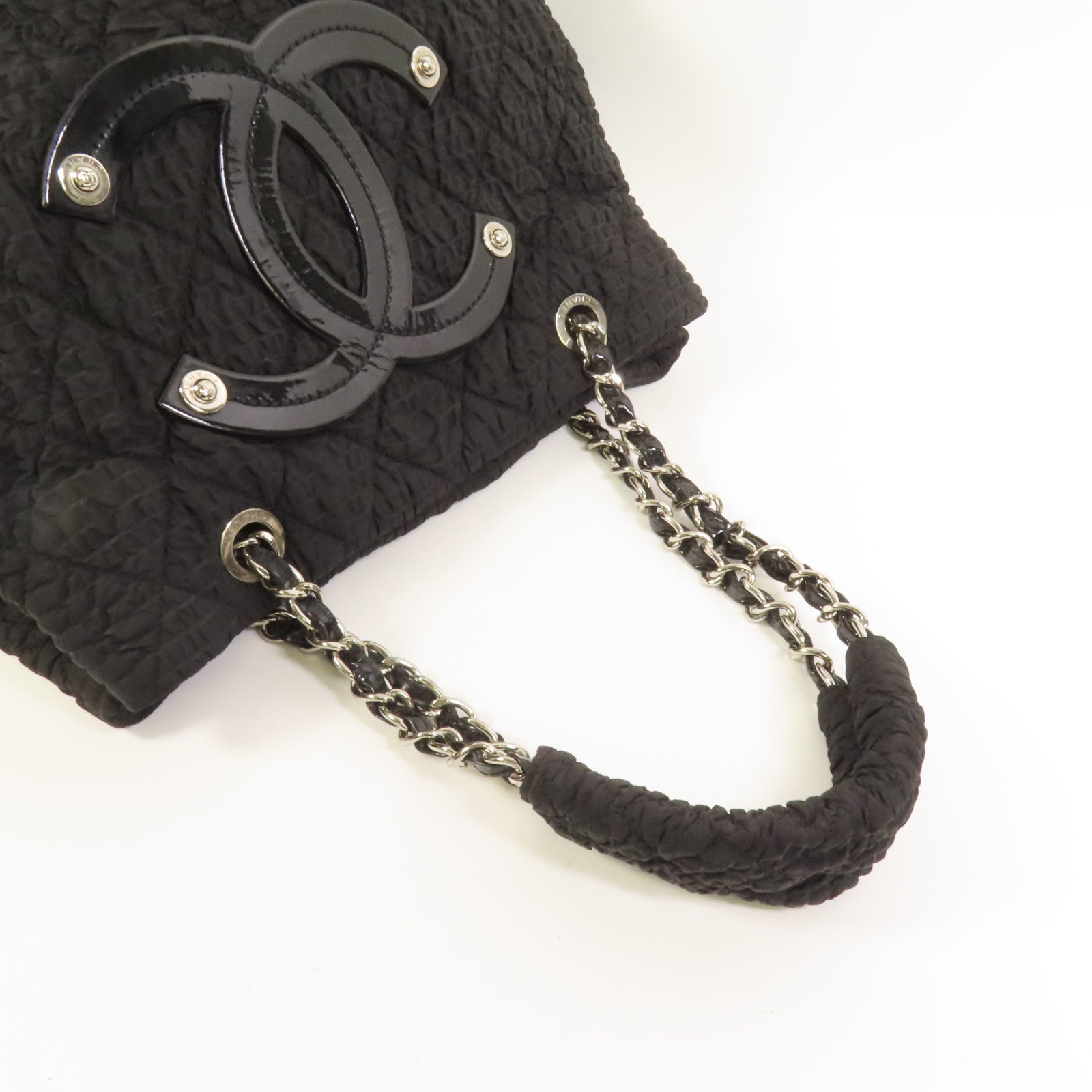 CHANEL 尼龍Pre-Owned 2009 CC銀扣手挽袋