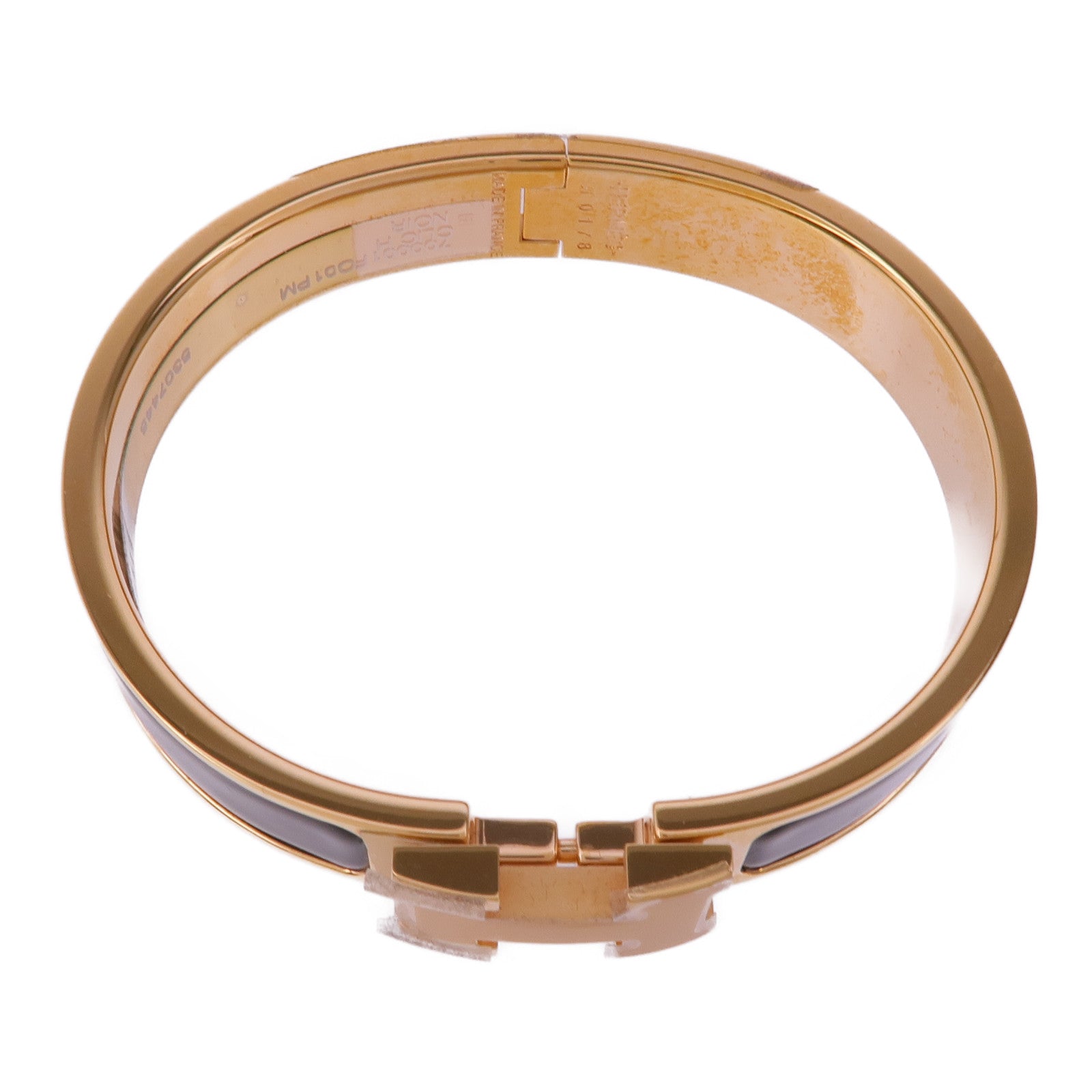 HERMES 金屬/琺瑯Clic H金扣手鐲