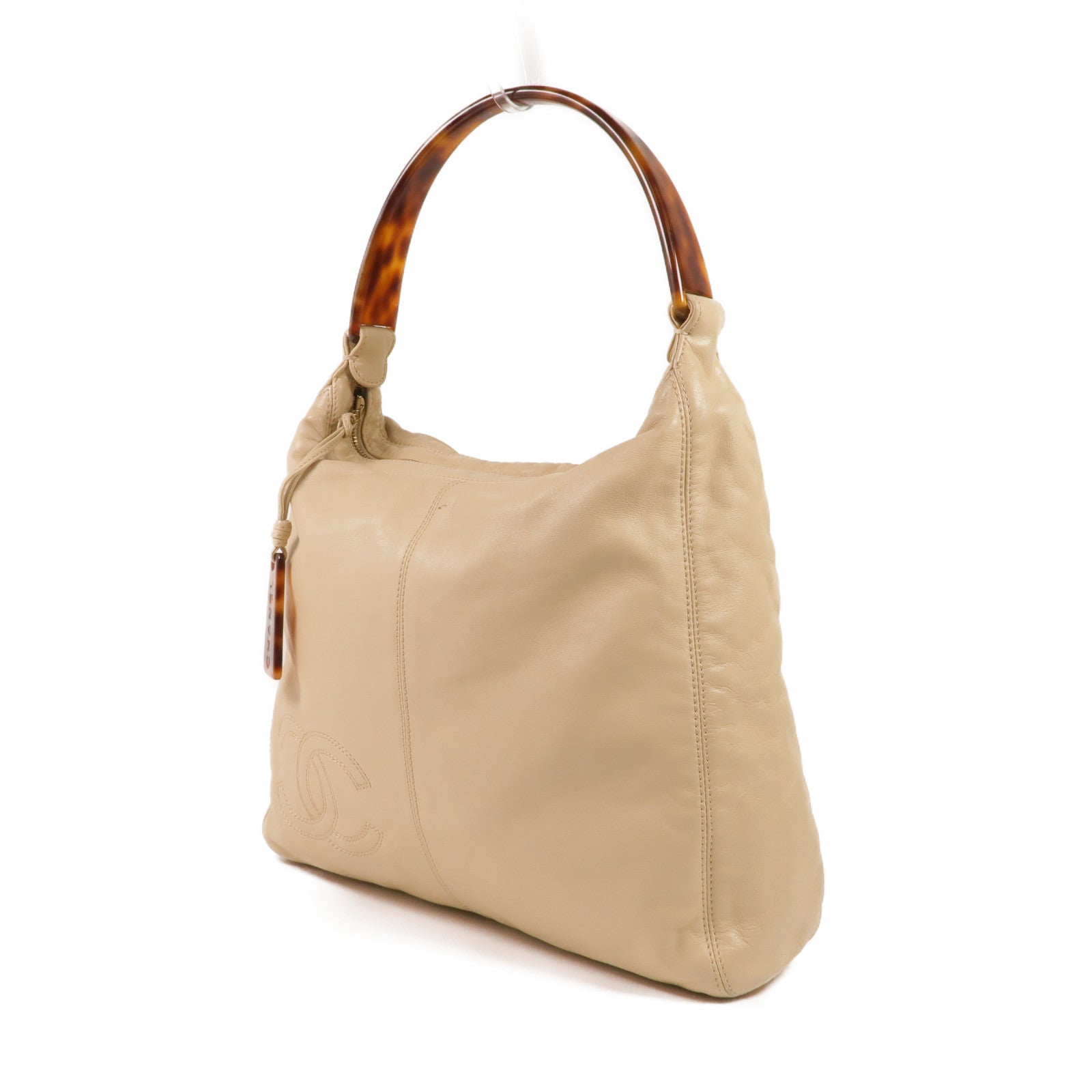 CHANEL 皮革Shoulder Bag/Handbag金扣肩背袋/手挽袋