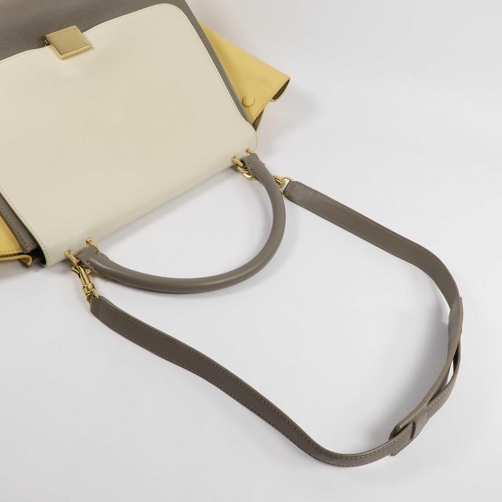 CELINE 牛皮皮革Trapeze Medium手挽肩背兩用袋