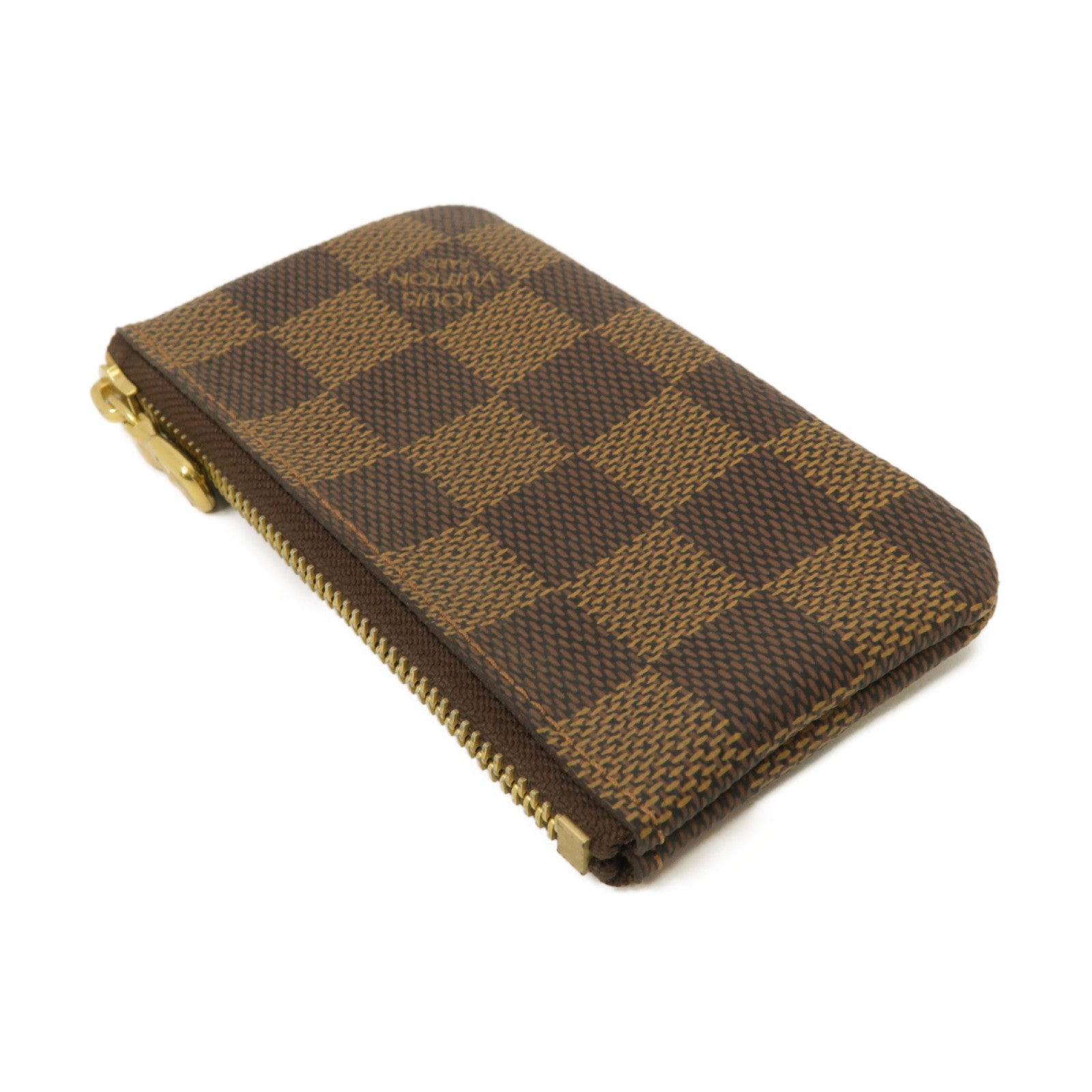 LOUIS VUITTON Damier Key & Coin Pouch金扣鑰匙零錢包啡色