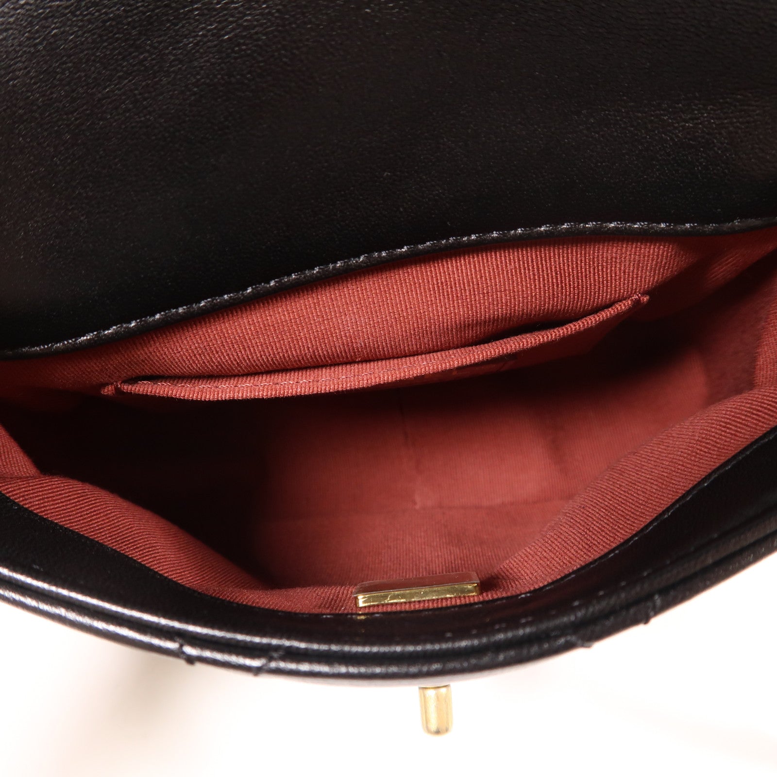 CHANEL 牛皮皮革Chain Shoulder金扣鏈帶肩背袋