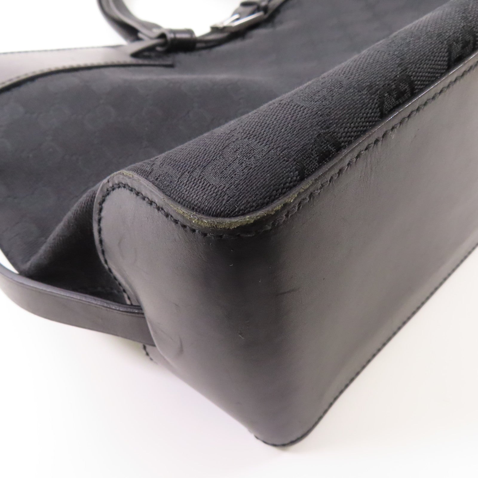 GUCCI 帆布Hand Bag銀扣手挽袋
